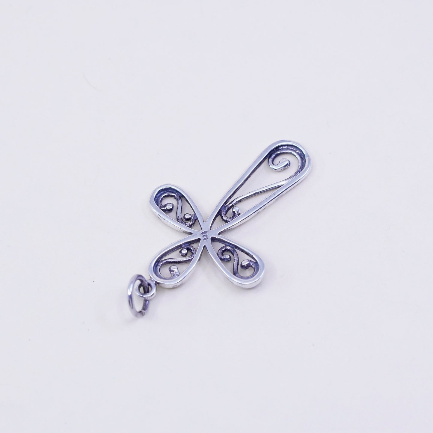 Vintage handmade Sterling silver pendant, 925 filigree cross