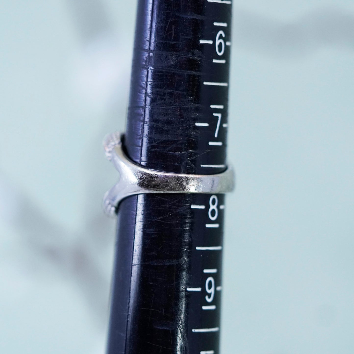 Size 7.5, vintage Sterling silver handmade ring, 925 starfish band