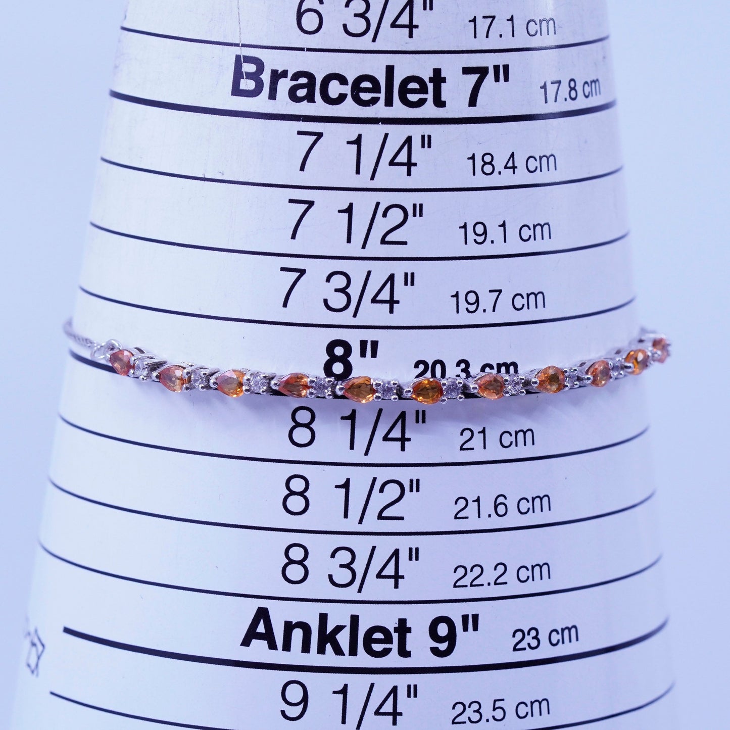 Size adjustable. Jewelry Sterling 925 silver bracelet, box chain with crystal
