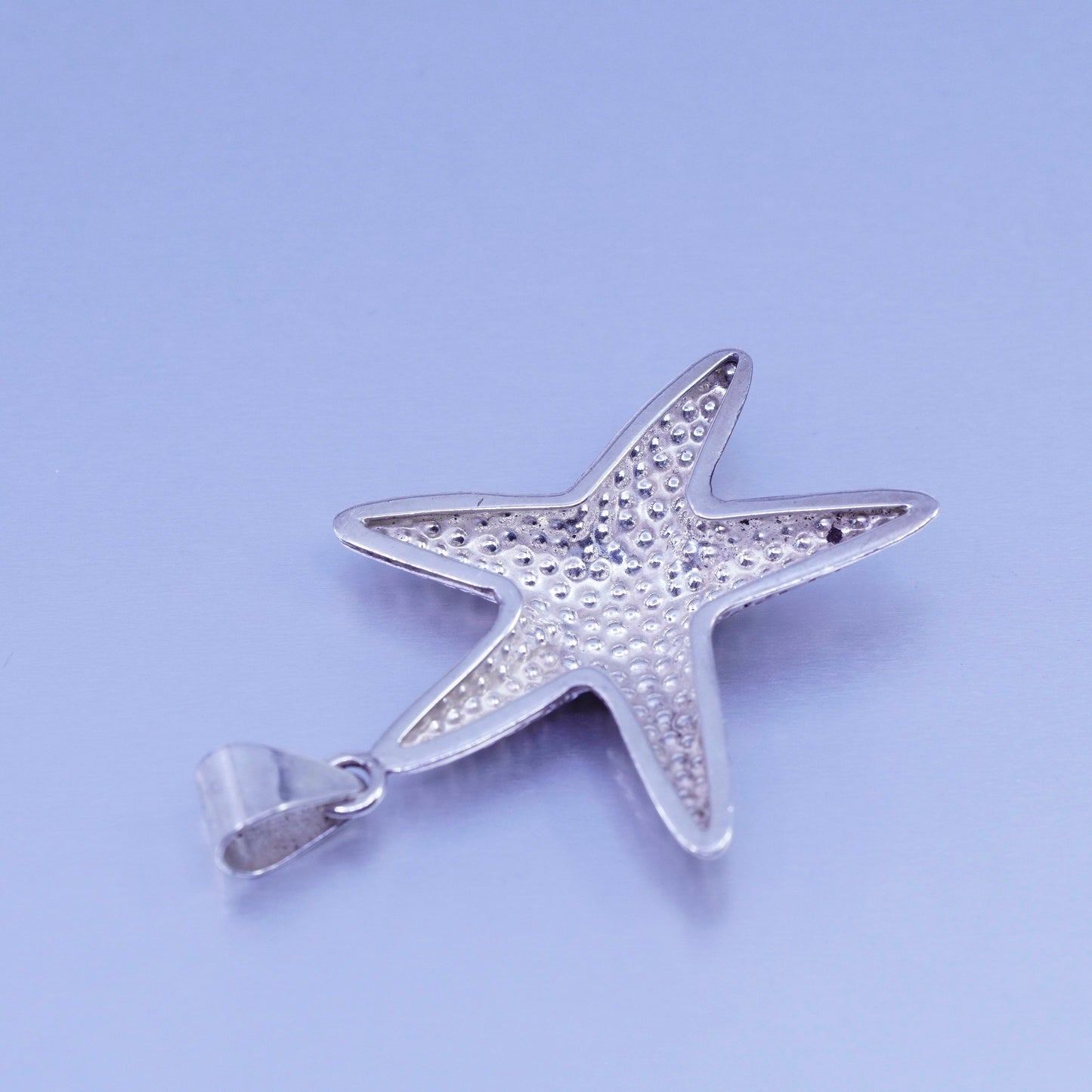 Antique Sterling silver handmade textured 925 starfish star