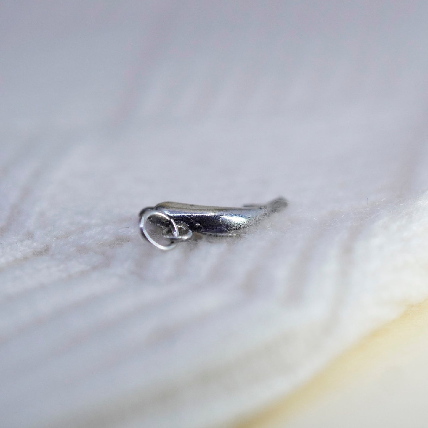 Vintage sterling silver dolphin pendant, 925 charm