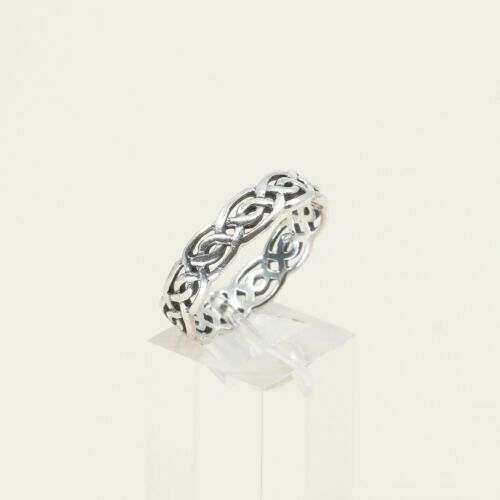 Size 9.75, Vtg Sterling Silver Handmade Ring, 925 Band W/ Filigree Woven Braid