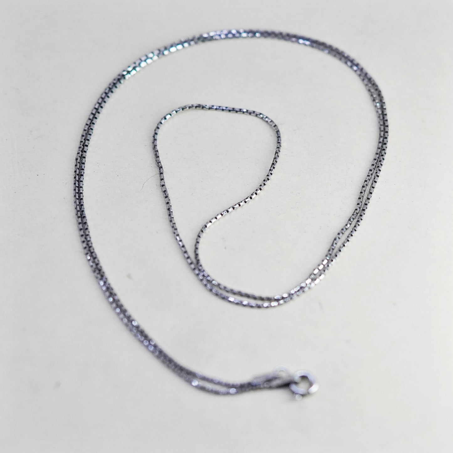 21”, 1mm, Vintage sterling silver snake chain, Italy 925 necklace