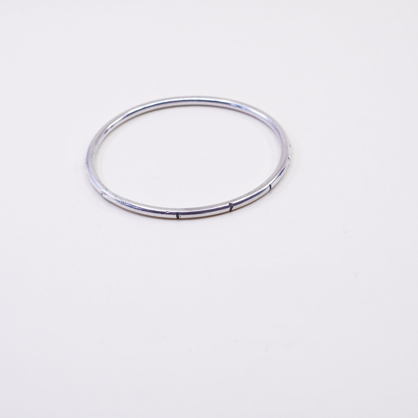 7.5”, vintage sterling 925 silver handmade bracelet, bangle, silver tested