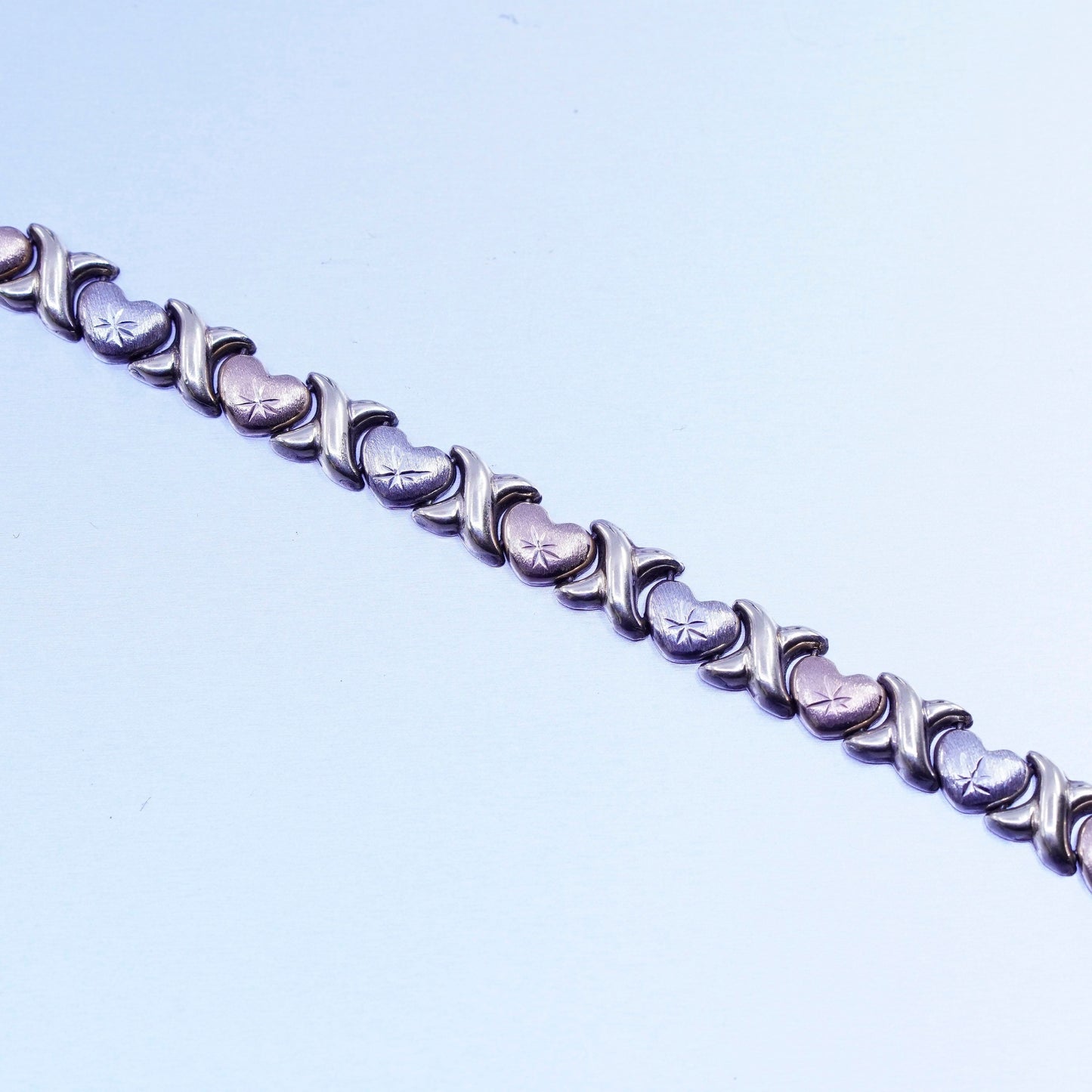 8”, Vintage vermeil gold over Sterling 925 silver 1/10 10K gold tennis bracelet