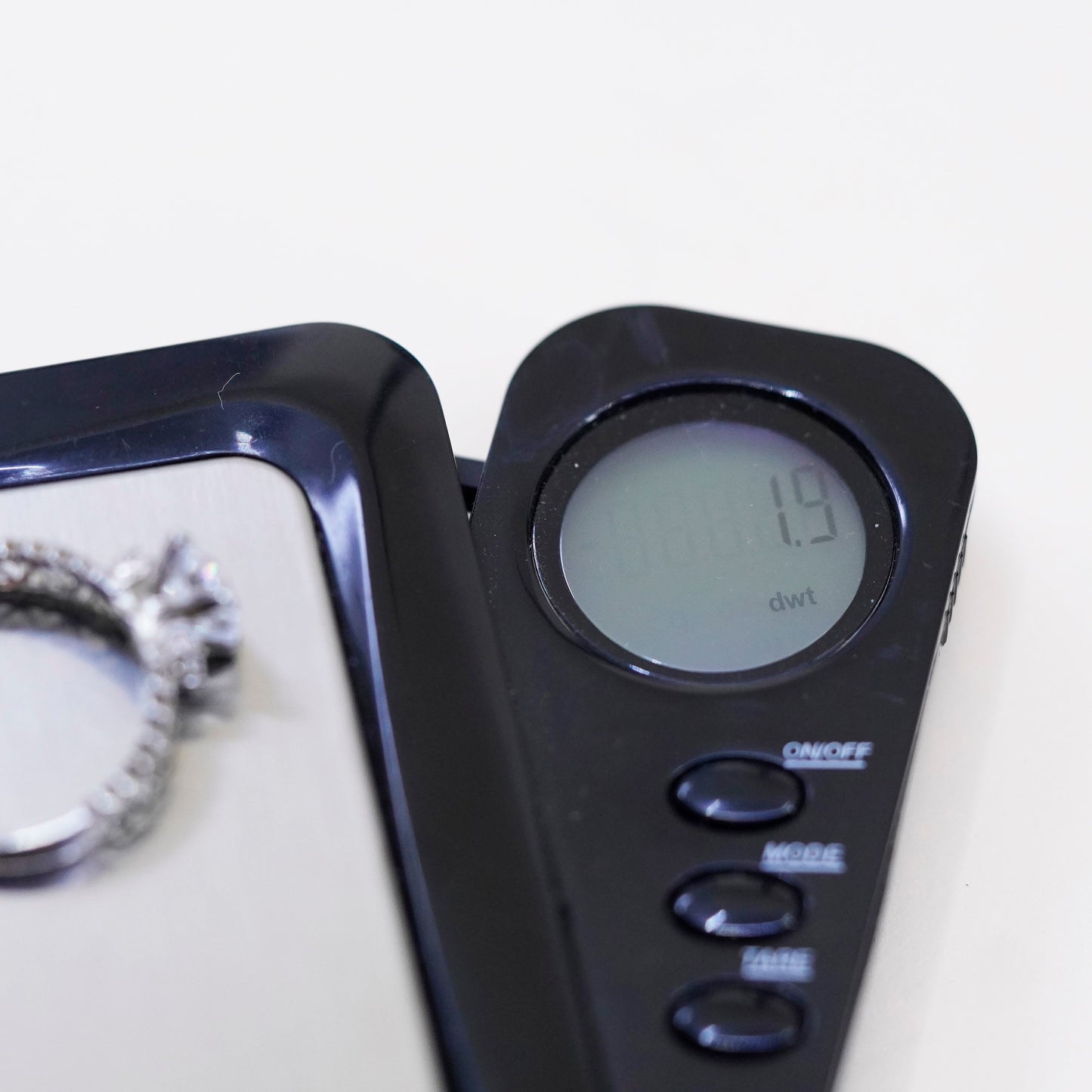 Size 9, vtg sterling 925 silver ring with round CZ, stackable engagement band