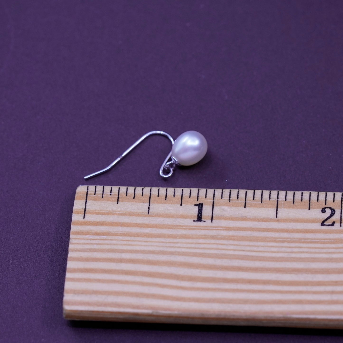 Vintage Sterling 925 silver handmade earrings with pearl