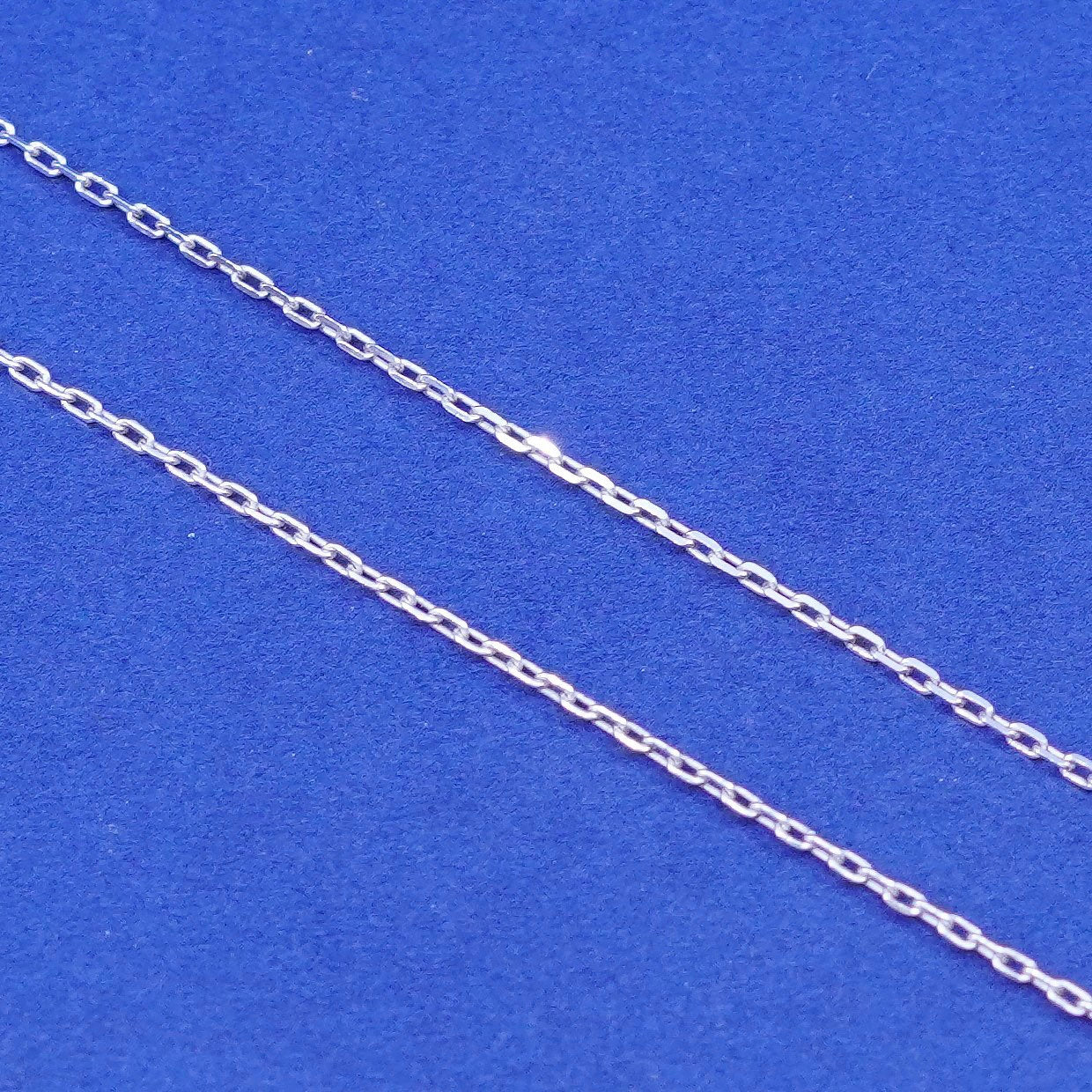 18”, 1mm, vintage Sterling silver handmade necklace, 925 circle chain