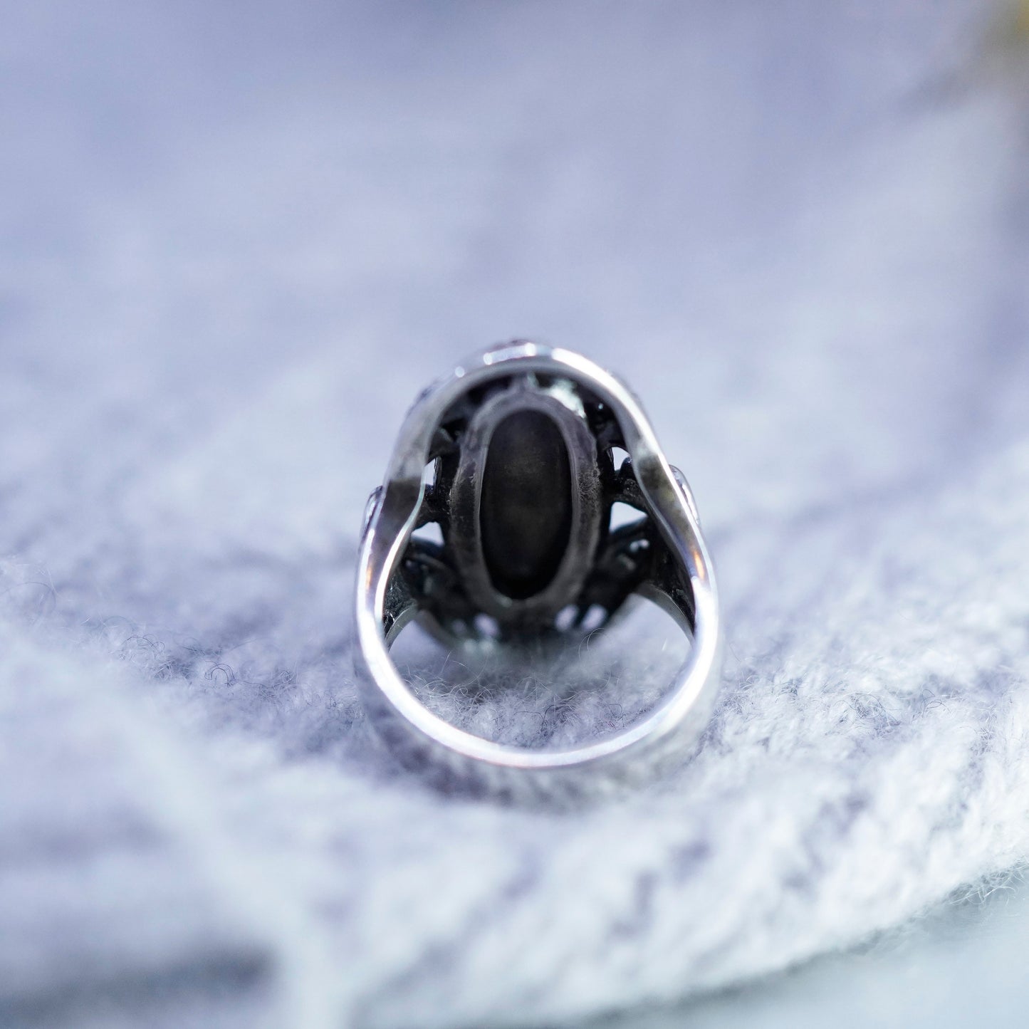 Size 7, CAROLYN POLLACK RELIOS Sterling 925 silver ring white moonstone