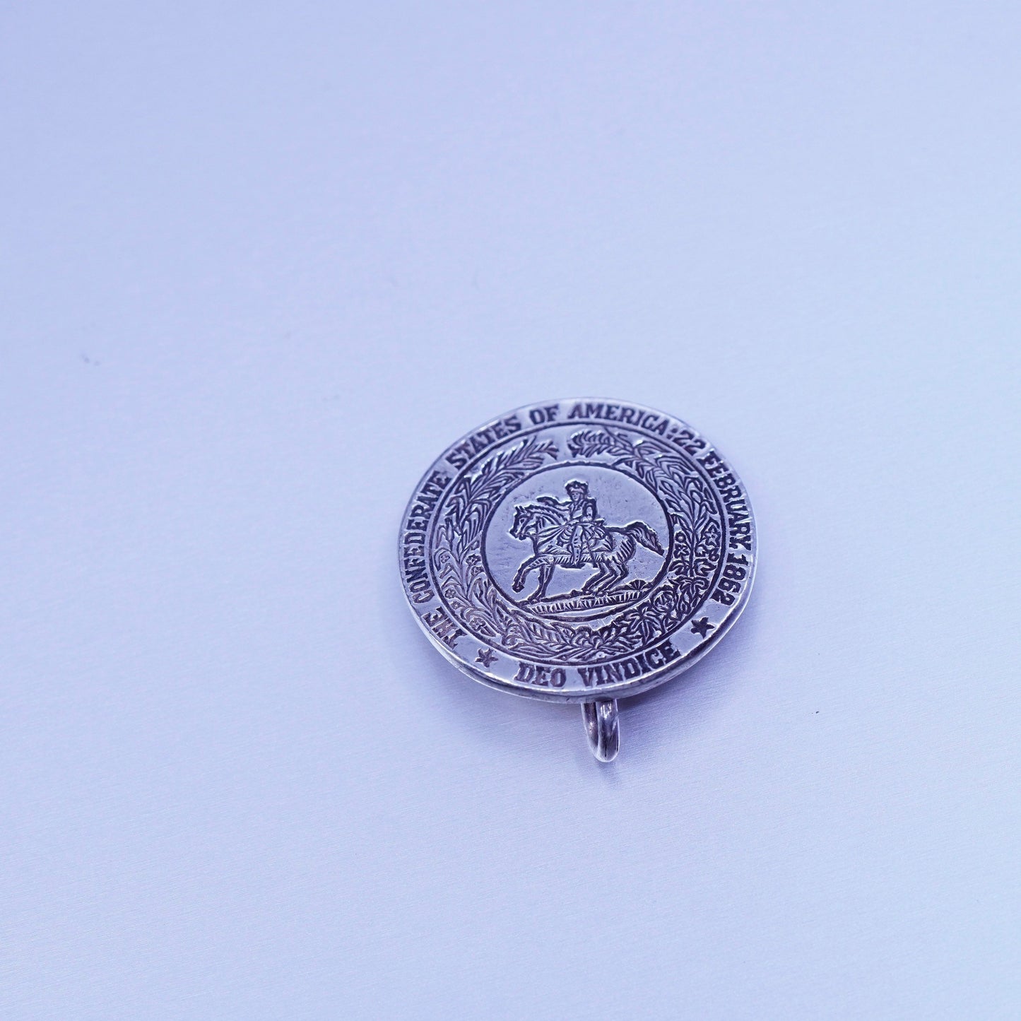 sterling 925 silver confederate states of america deo sterling charm pendant