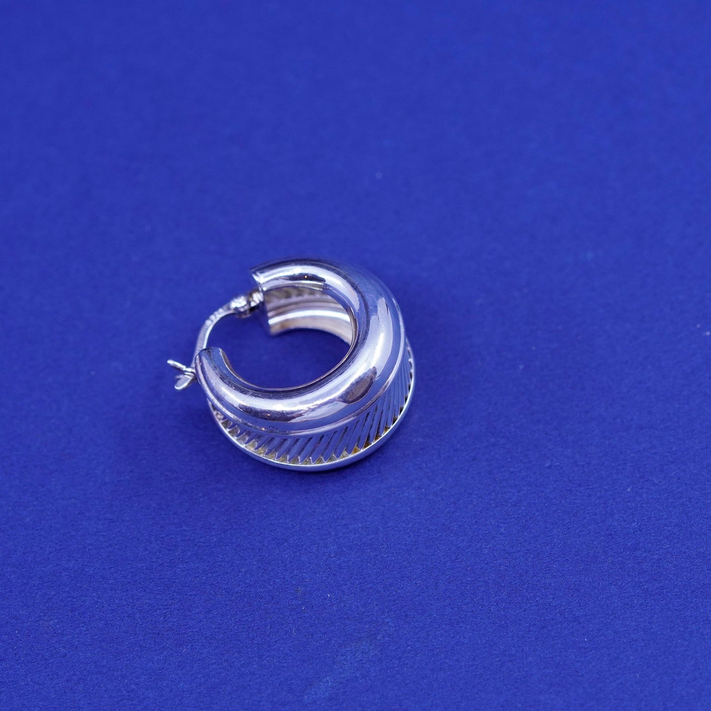0.75”, sterling 925 silver loop earrings, lightweight Huggie Hoop Earrings