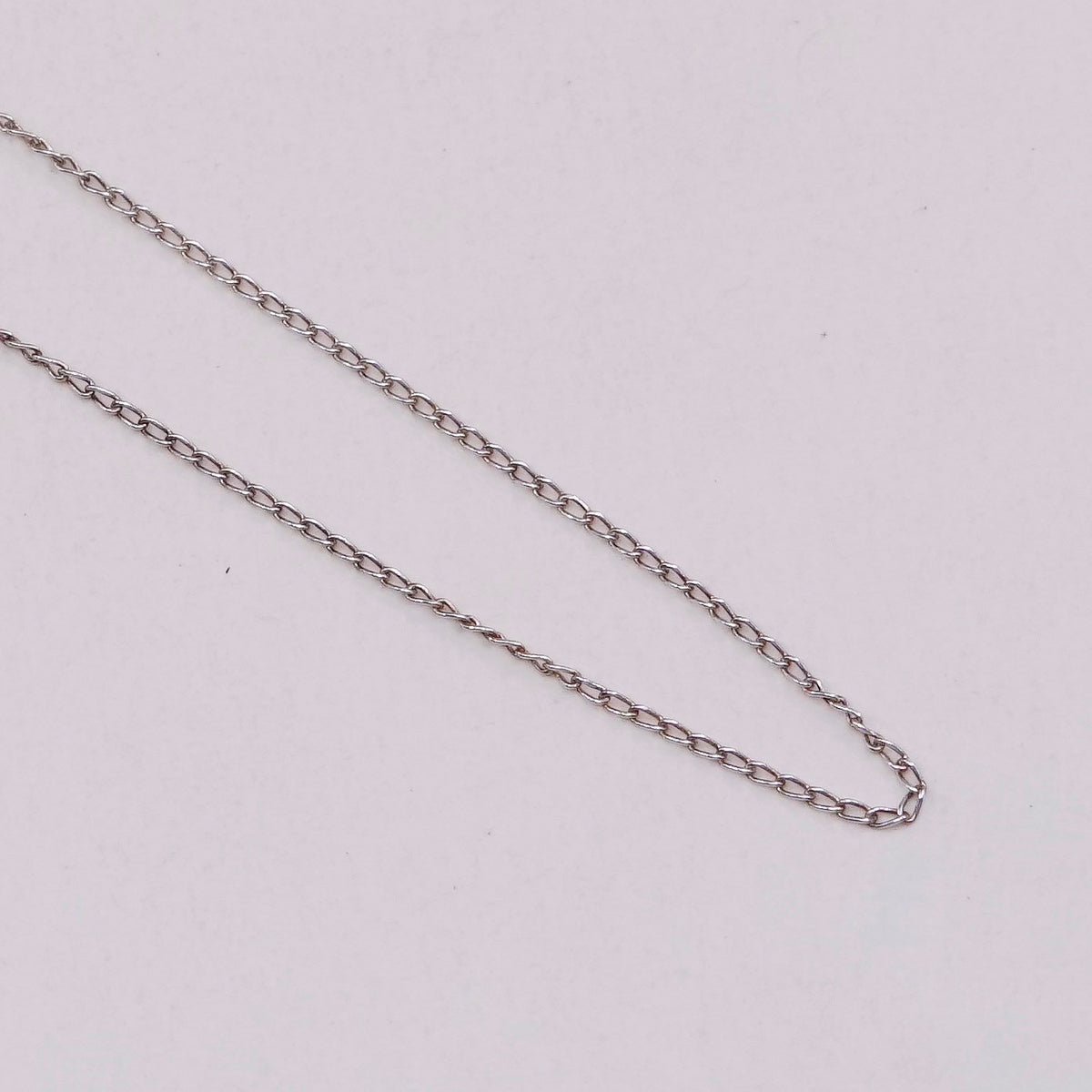 20”, 1mm, vermeil Gold over sterling silver curb chain, Italy 925 necklace