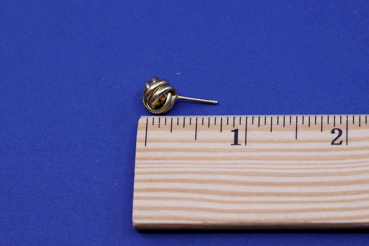 Vintage vermeil gold over Sterling silver handmade earrings, 925 entwined studs