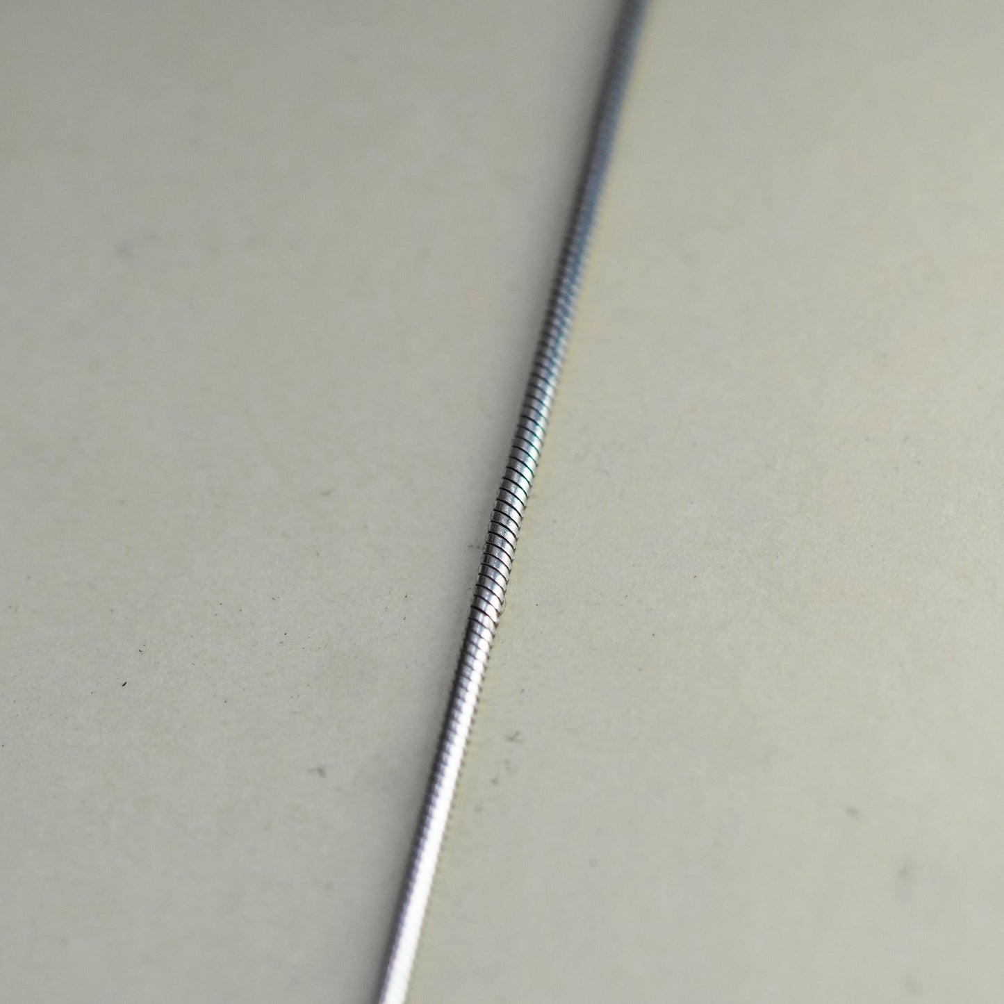 24”, 1mm, Vintage sterling silver snake chain, Italy 925 necklace
