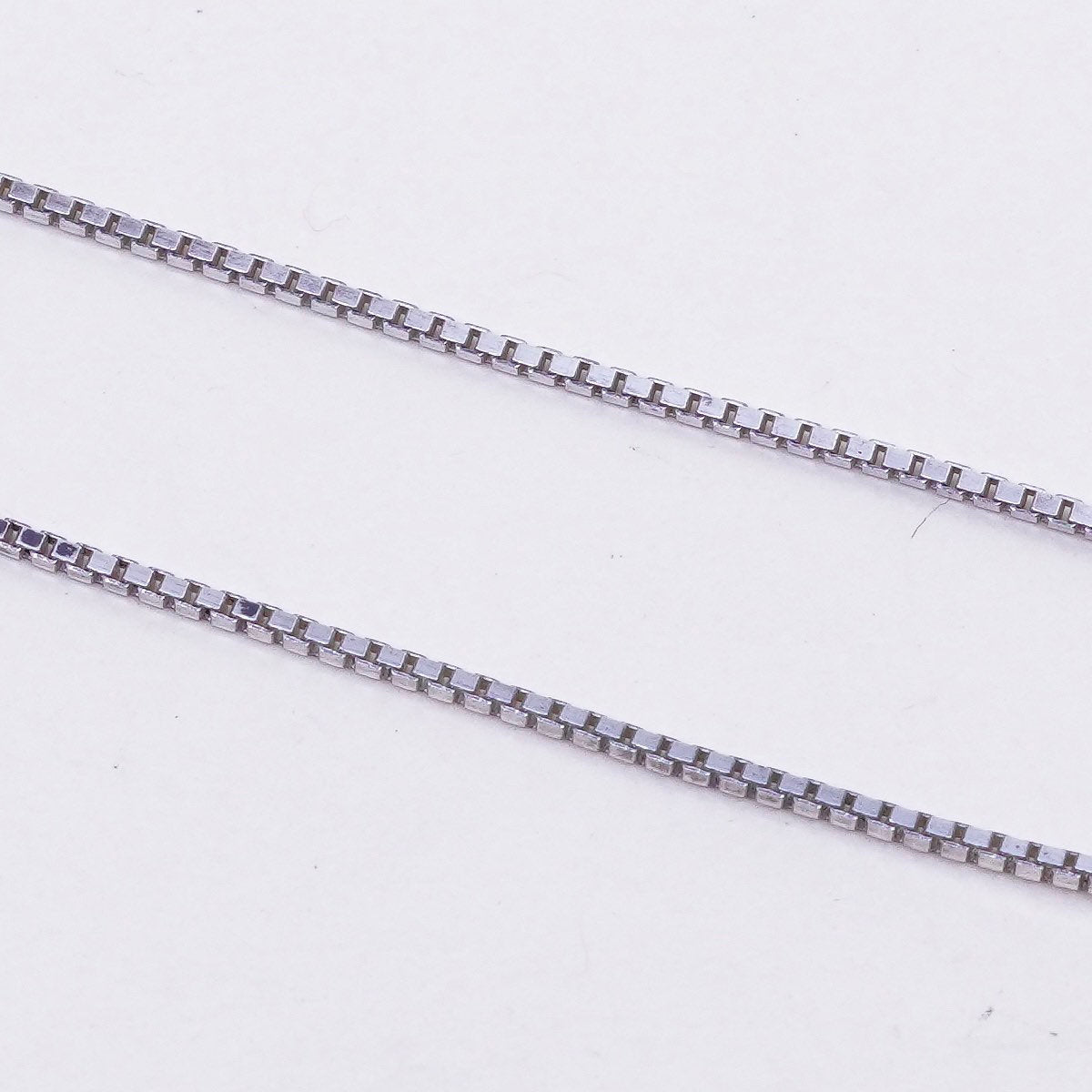 24”, 1mm, Vintage Italian sterling 925 silver box chain, necklace
