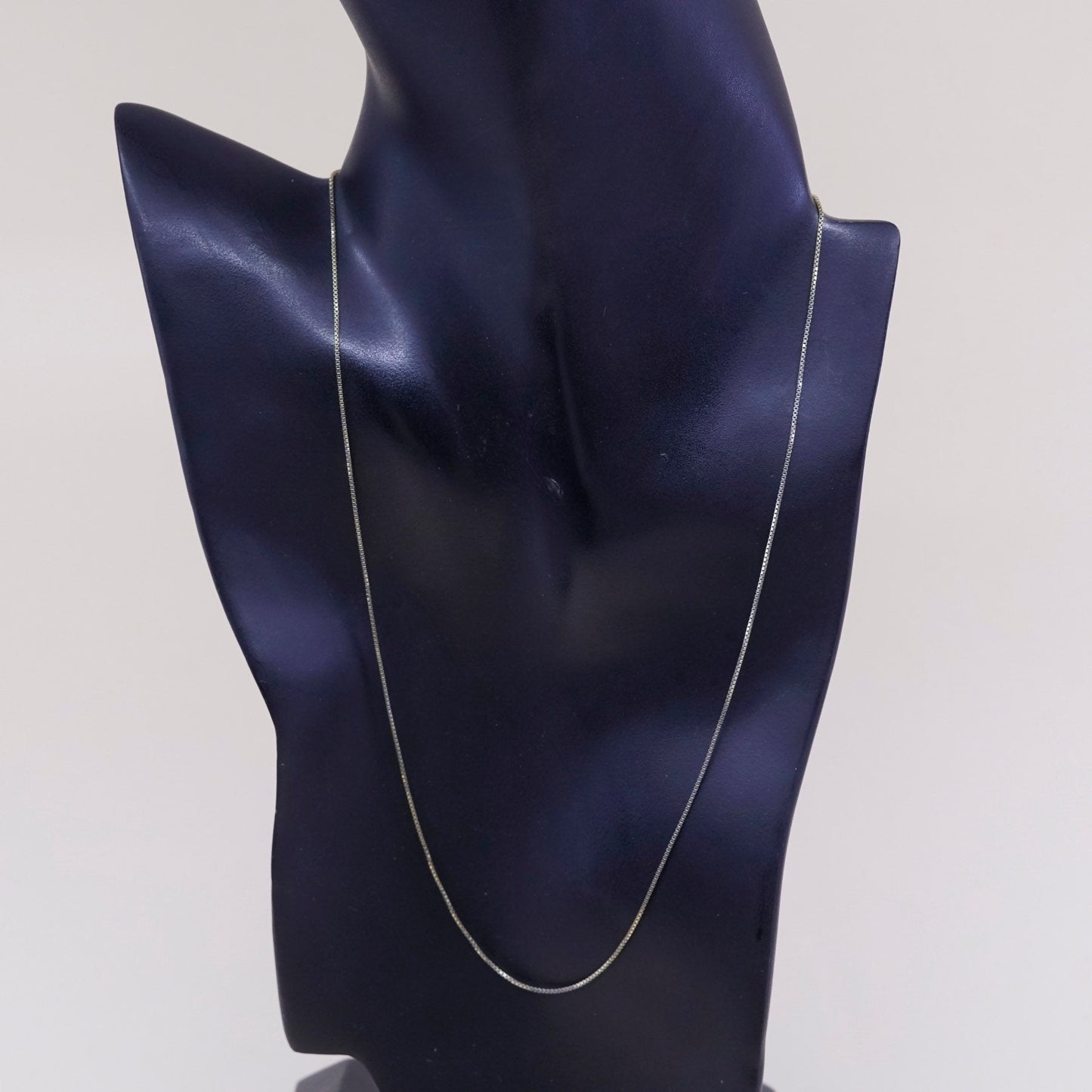 20”, Vintage danecraft vermeil gold over sterling 925 silver box chain necklace