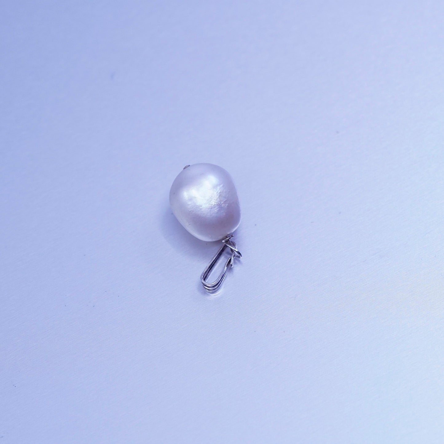 antique sterling 925 silver handmade charm pendant with pearl