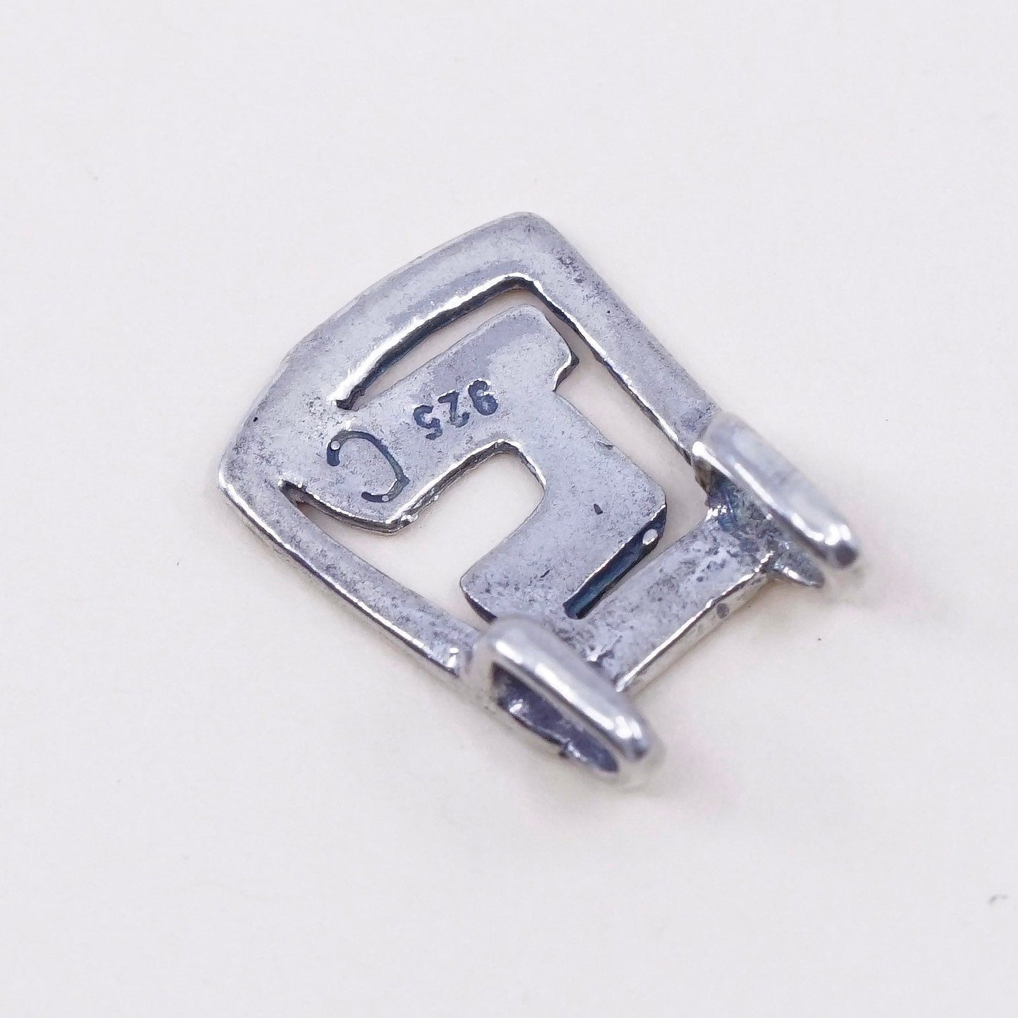 Vintage sterling silver handmade pendant, 925 number 1, stamped 925