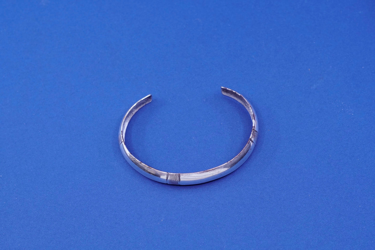 7”, vintage sterling silver handmade bracelet, modern 925 cuff