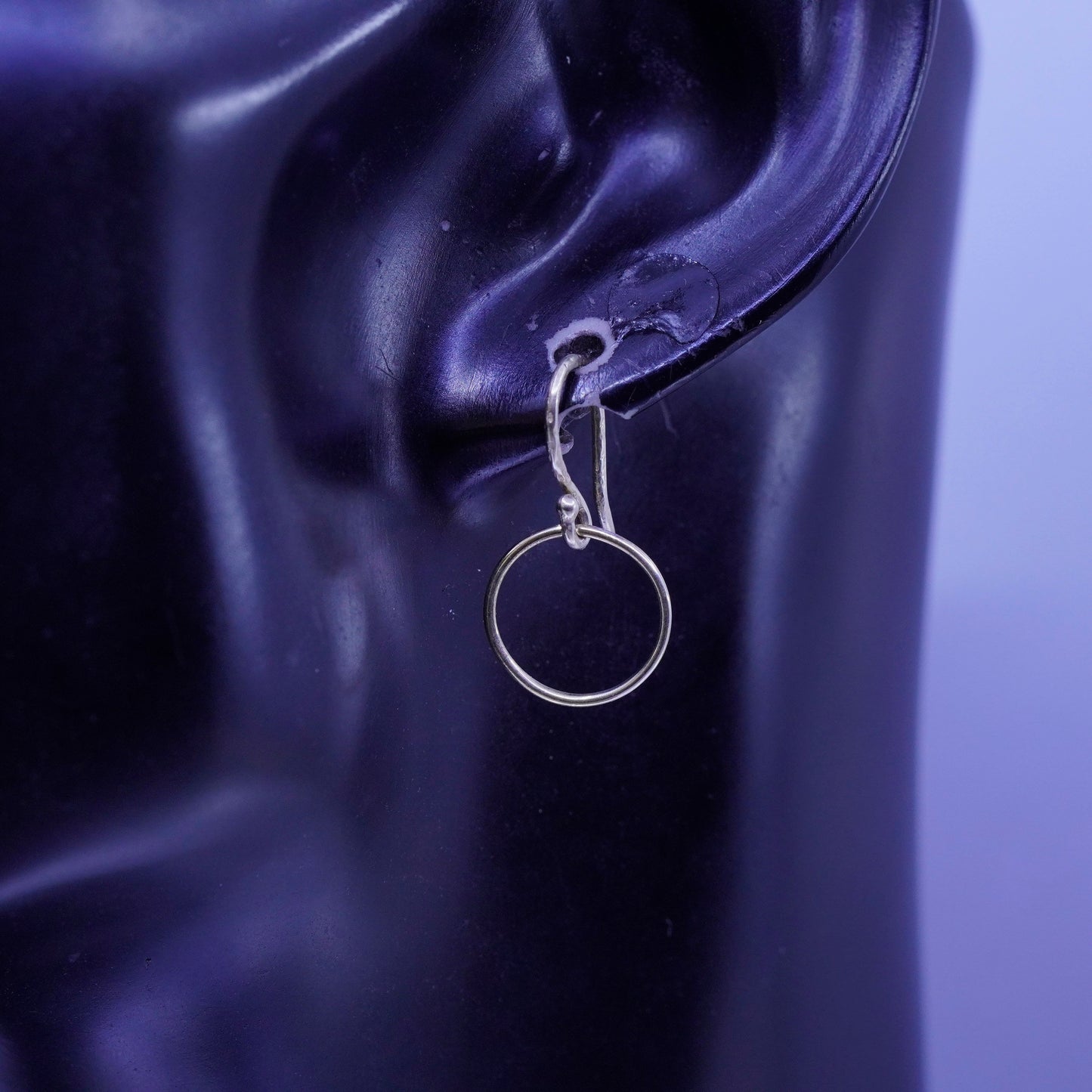 Vintage vermeil gold filled Sterling 925 silver infinity circle earrings
