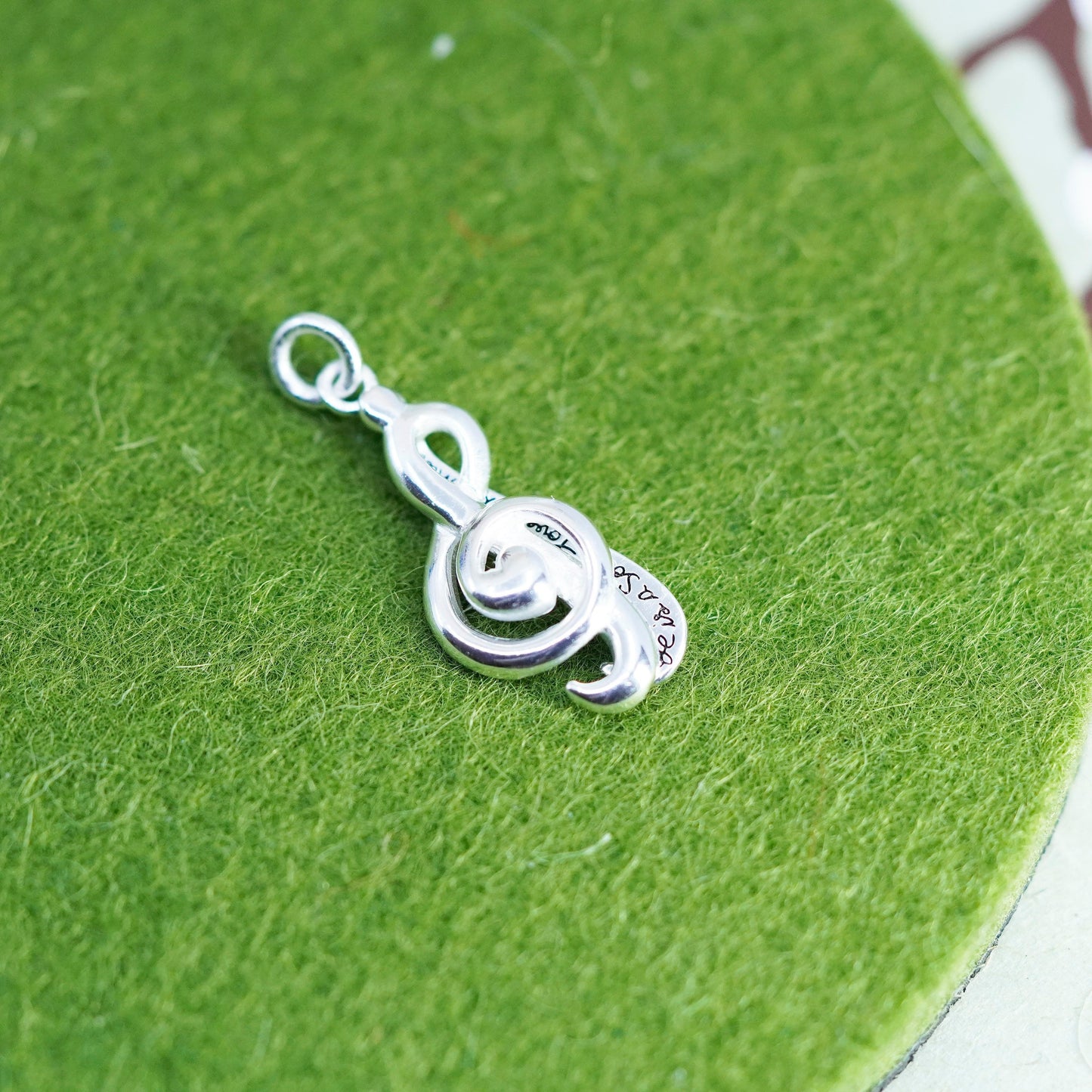 sterling silver pendant, 925 music note “life is a song, love ”, melody charm