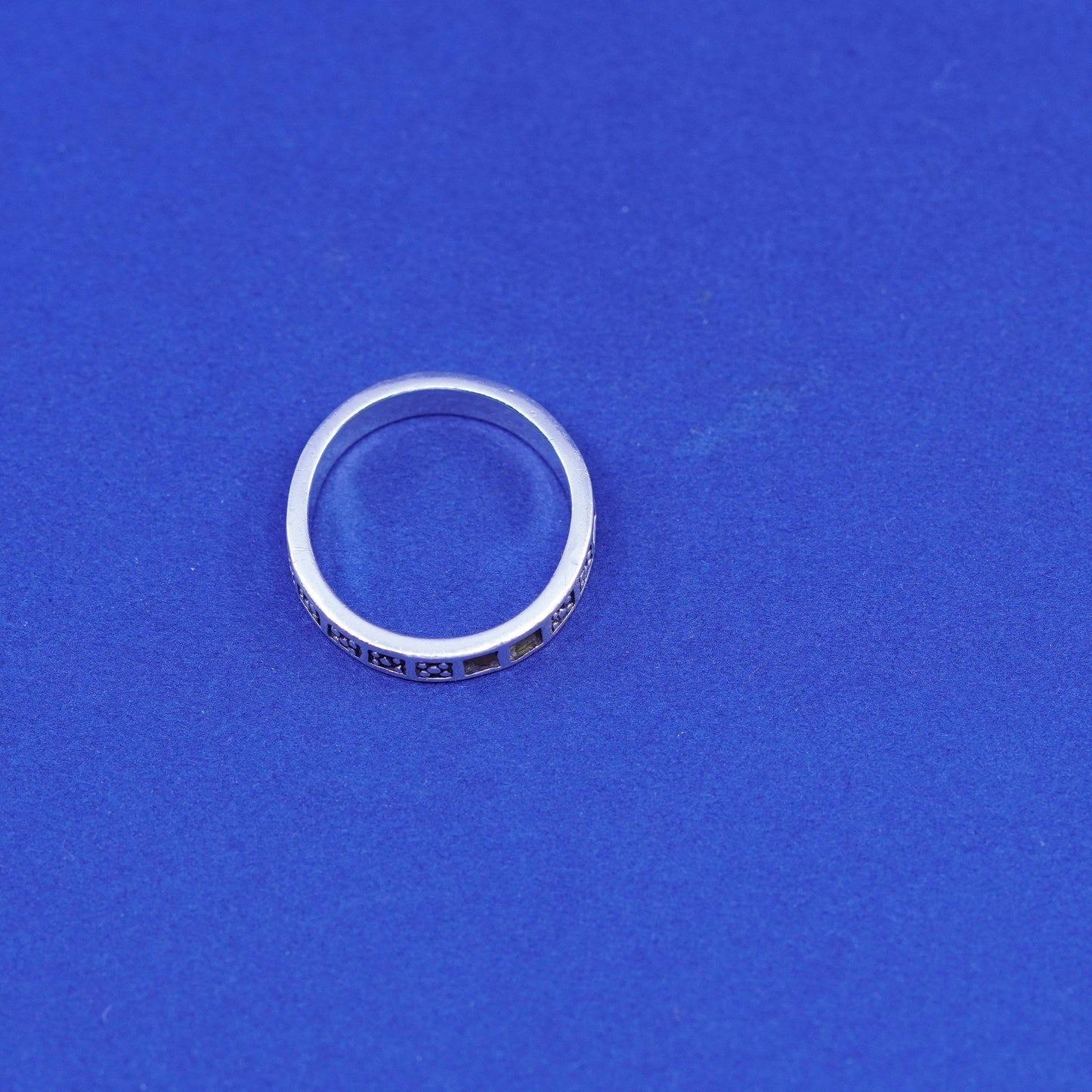 Size 5.75, vintage Sterling silver handmade ring, 925 band