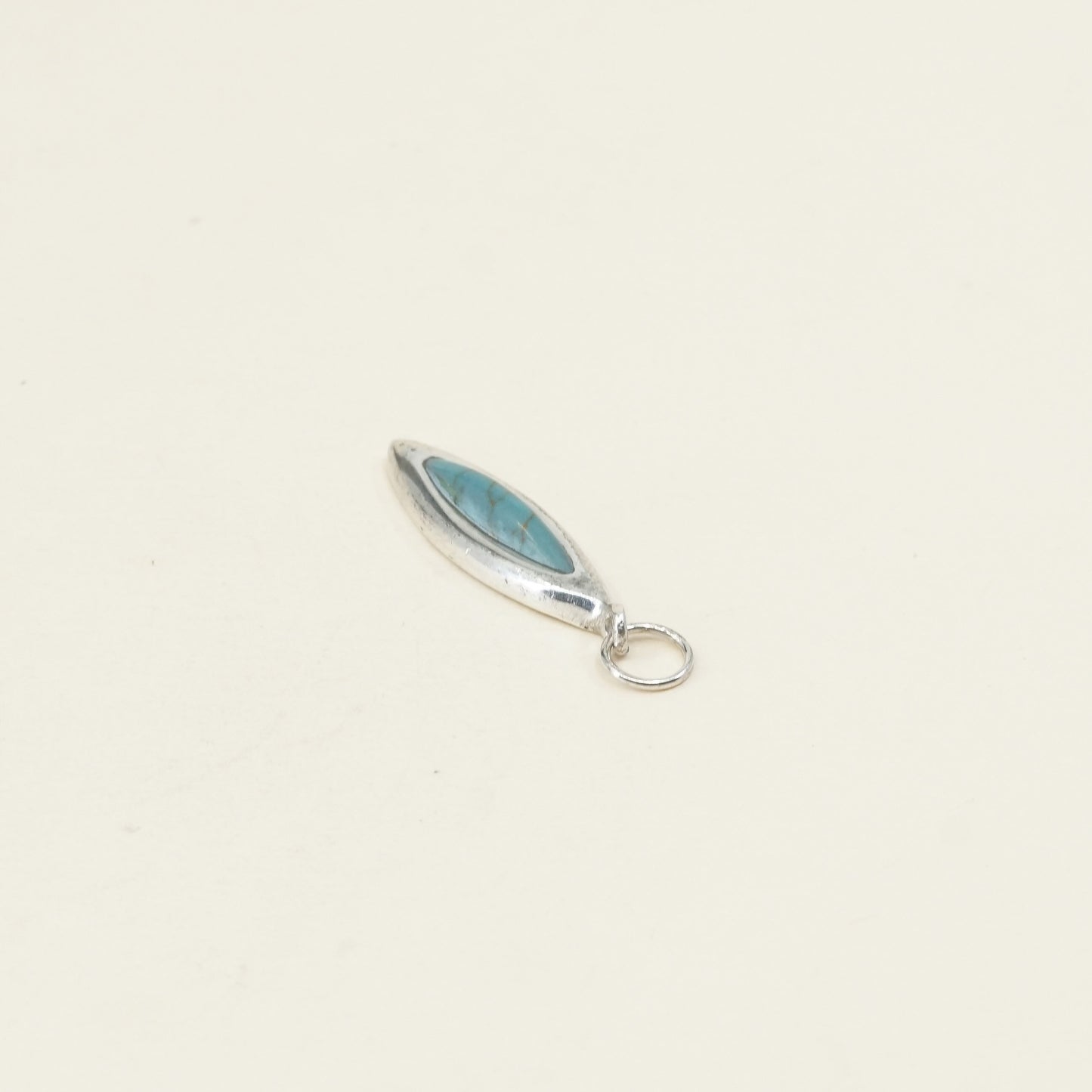 VTG mexico sterling silver handmade pendant, 925 turquoise
