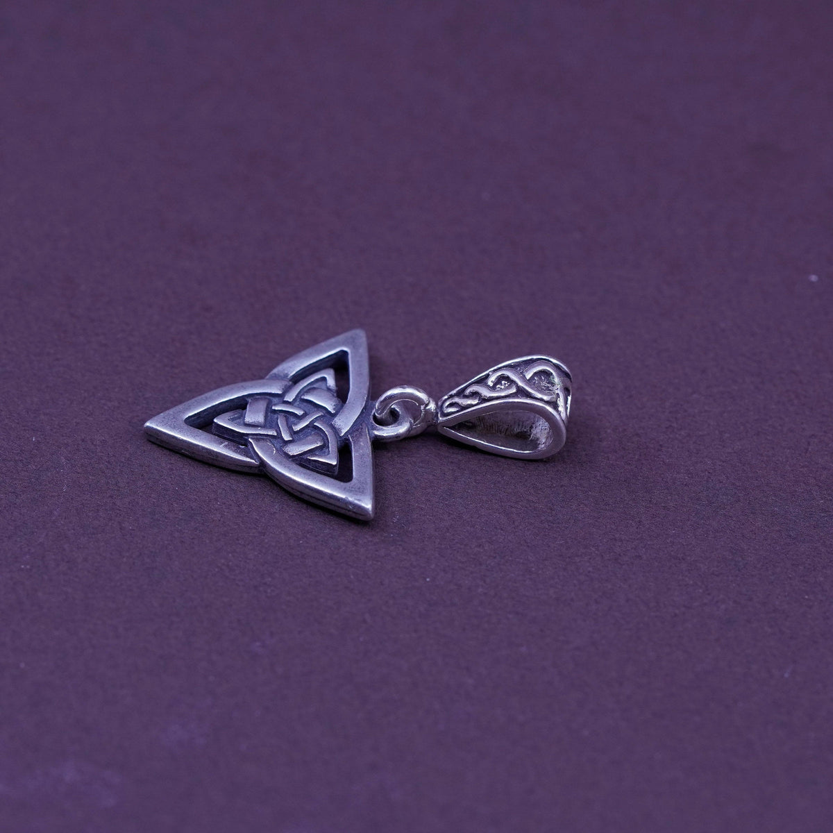 Vintage Sterling silver handmade pendant, 925 irish Celtic knot