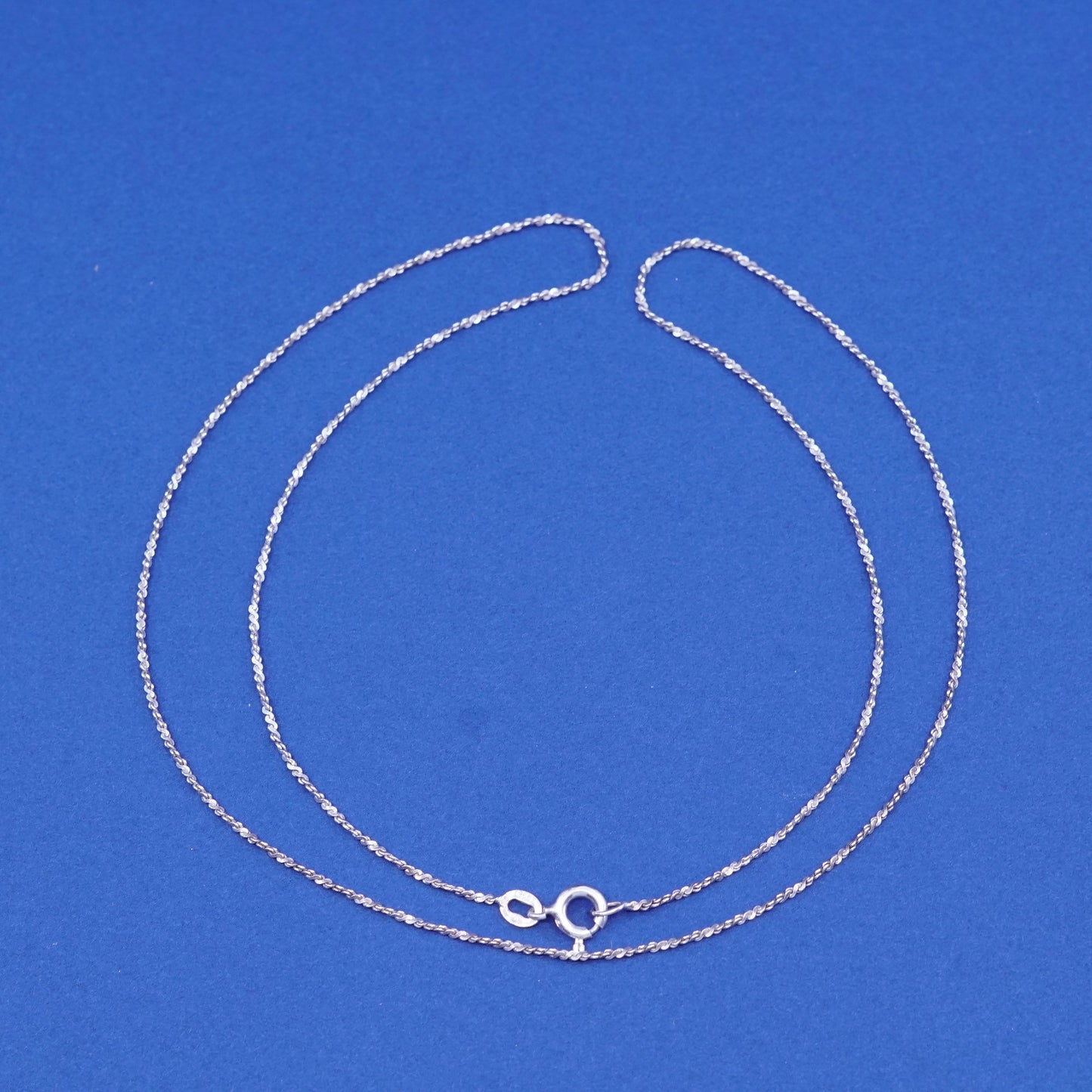 20”, vermeil gold over Sterling silver necklace, 925 twisted s link chain