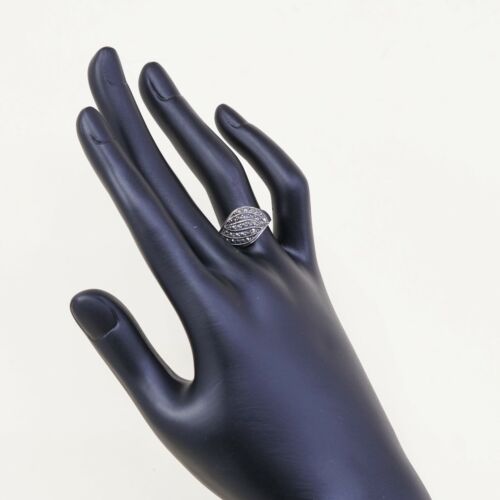 Sz 7, Vtg Sterling Silver Handmade Ring, 925 Silver Band marcasite details
