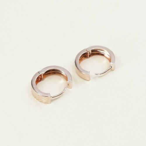 0.75”, Vintage Rose gold over Sterling Silver hoops. Turkey 925 Earrings