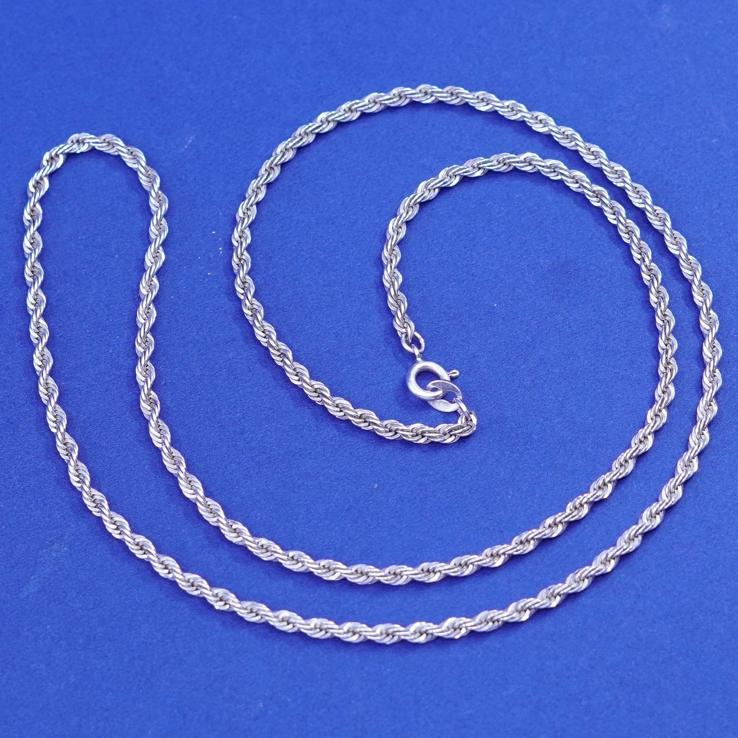 20”, 2mm, vintage Sterling silver handmade necklace, 925 French rope chain