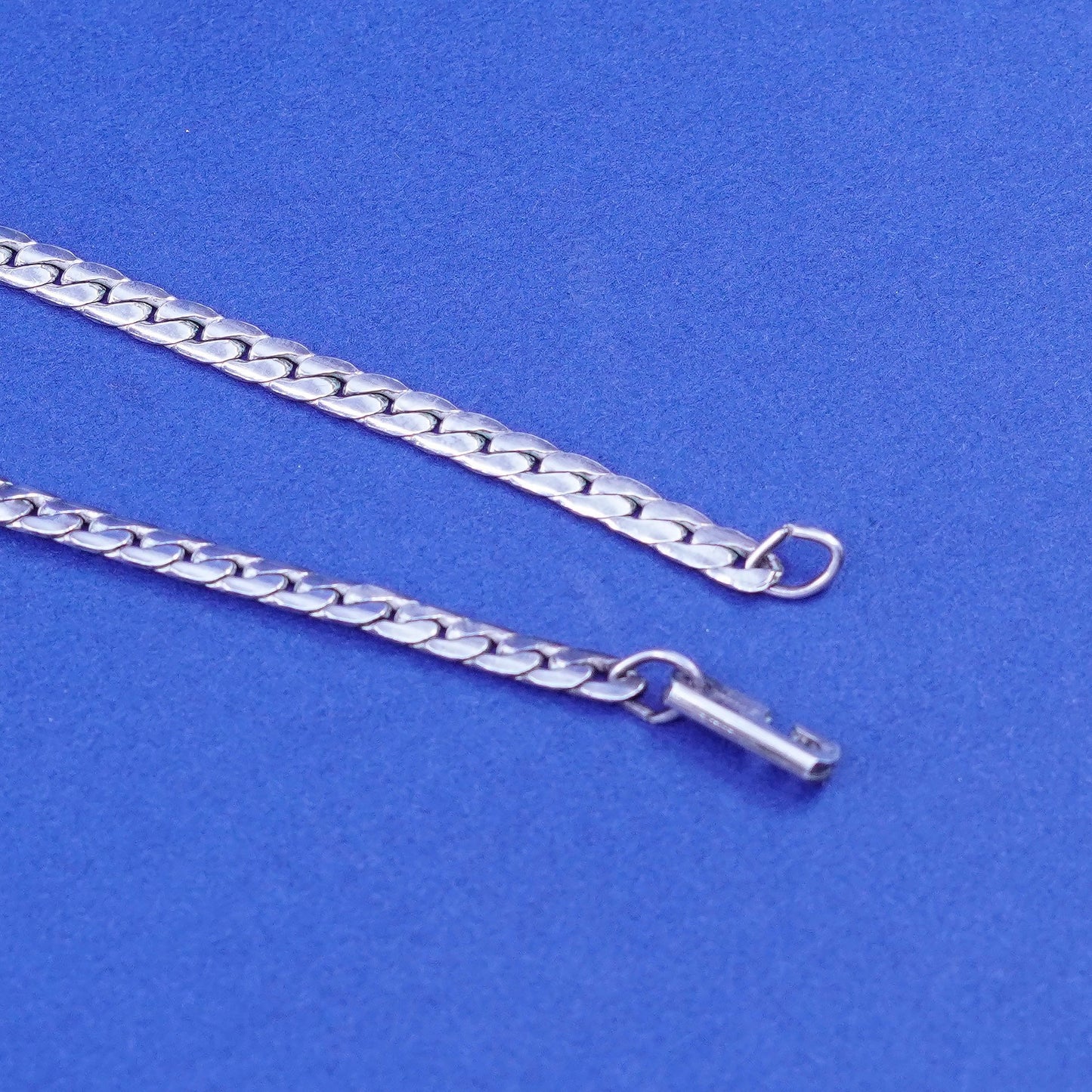 18”, speidel USA Sterling silver handmade necklace, flatten 925 curb chain