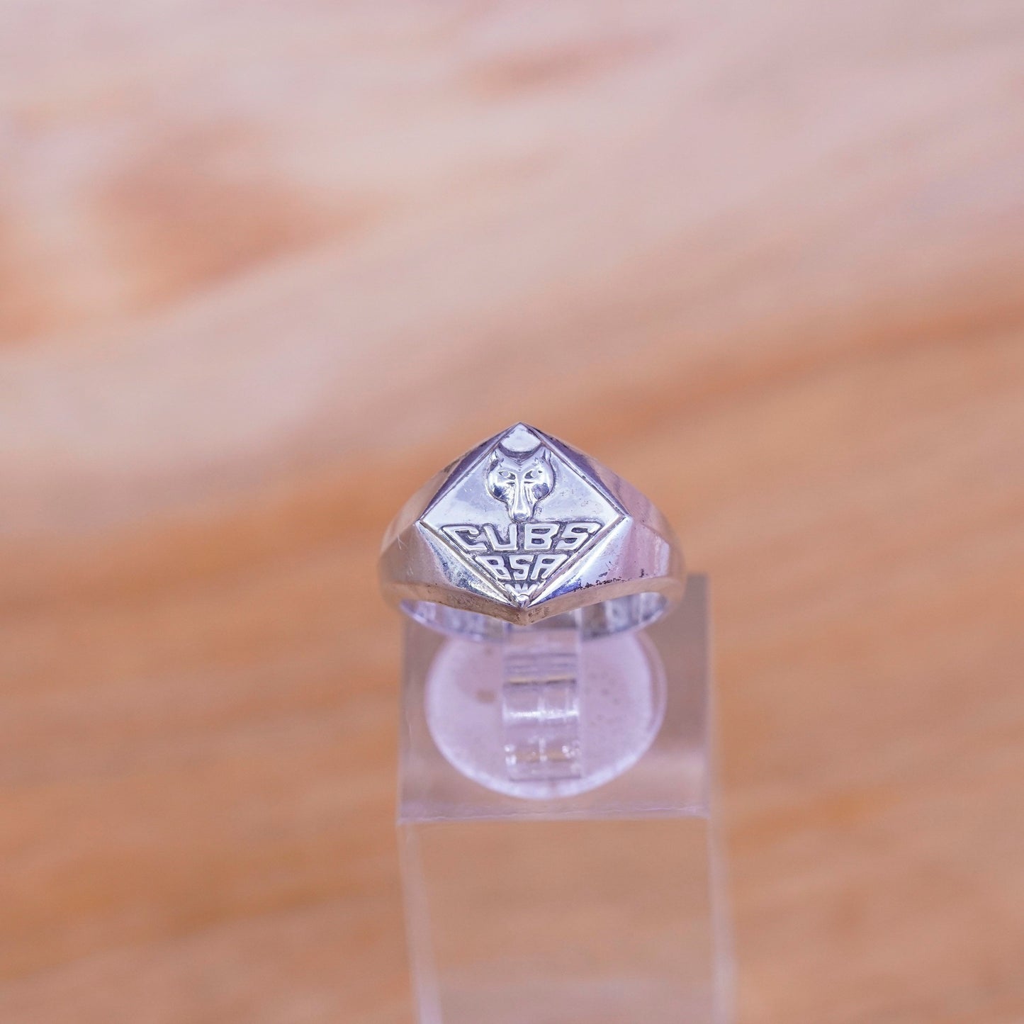 sz 6, Sterling silver handmade ring, 925 cubs bsa band boy scouts of america