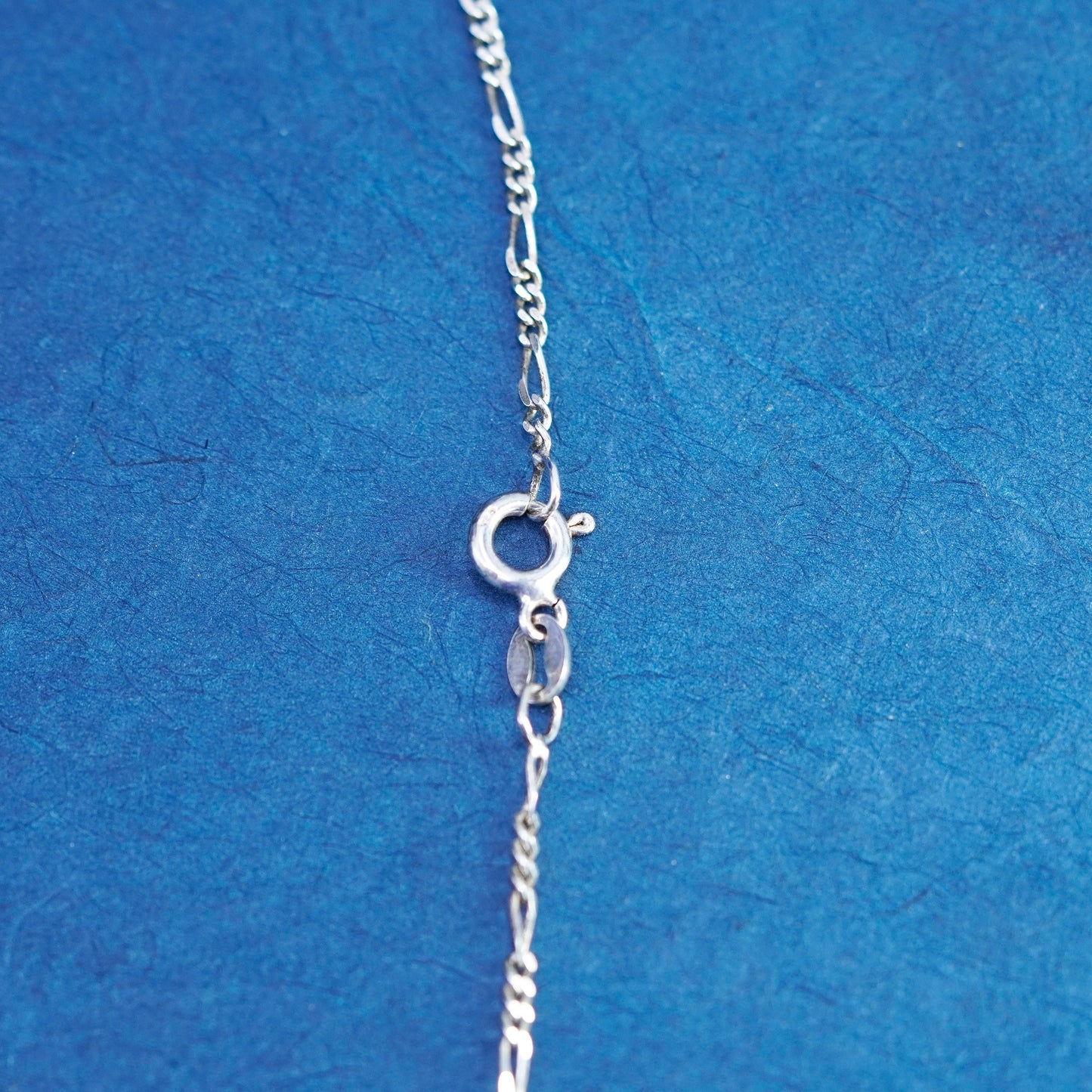 20”, 2mm, vintage Sterling silver handmade necklace, 925 Figaro chain