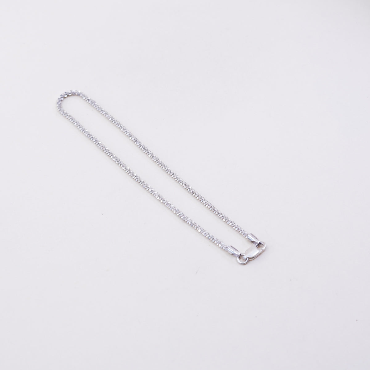 8.75”, 1mm, Vintage sterling silver bracelet, Italy made 925 twisted bracelet