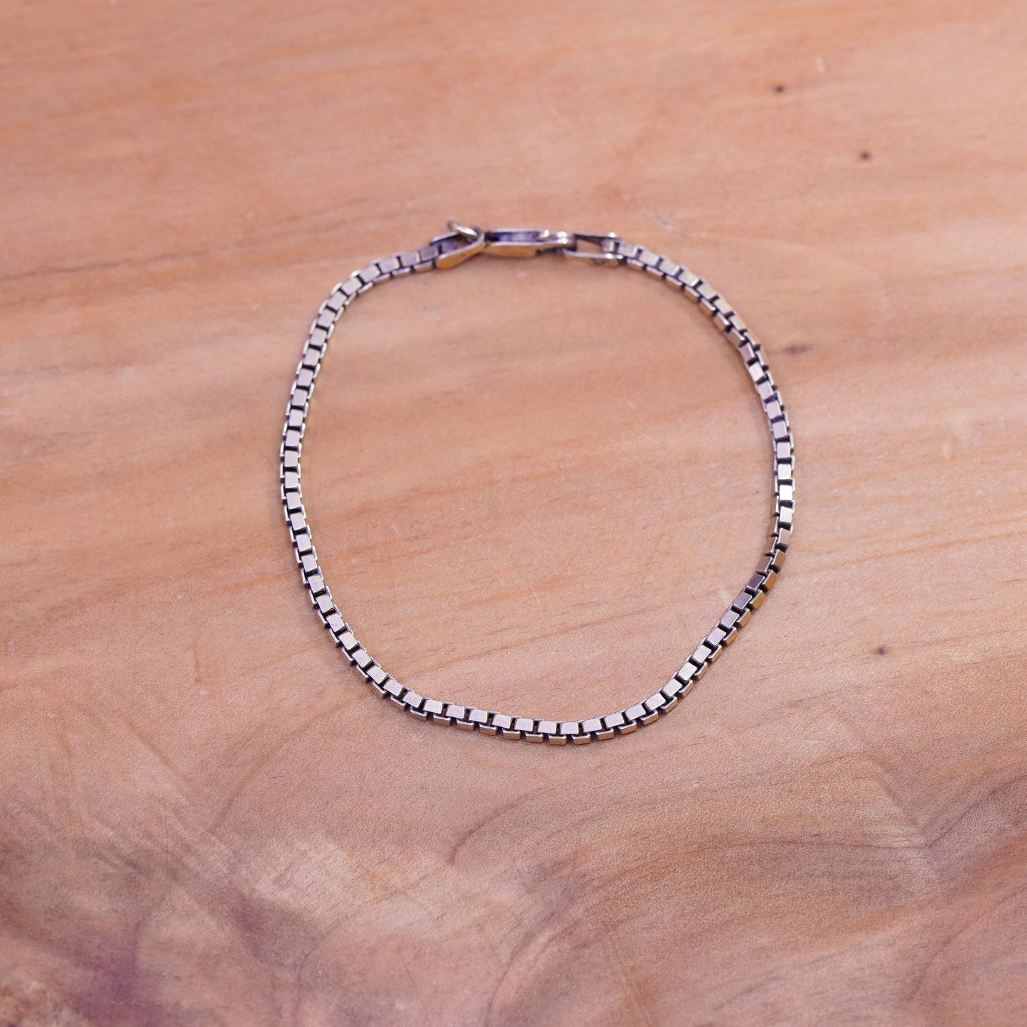 6.25”, vintage vermeil gold over Sterling 925 silver handmade bracelet chain