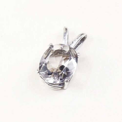 Vintage Milor Sterling silver handmade pendant, 925 silver with and crystal