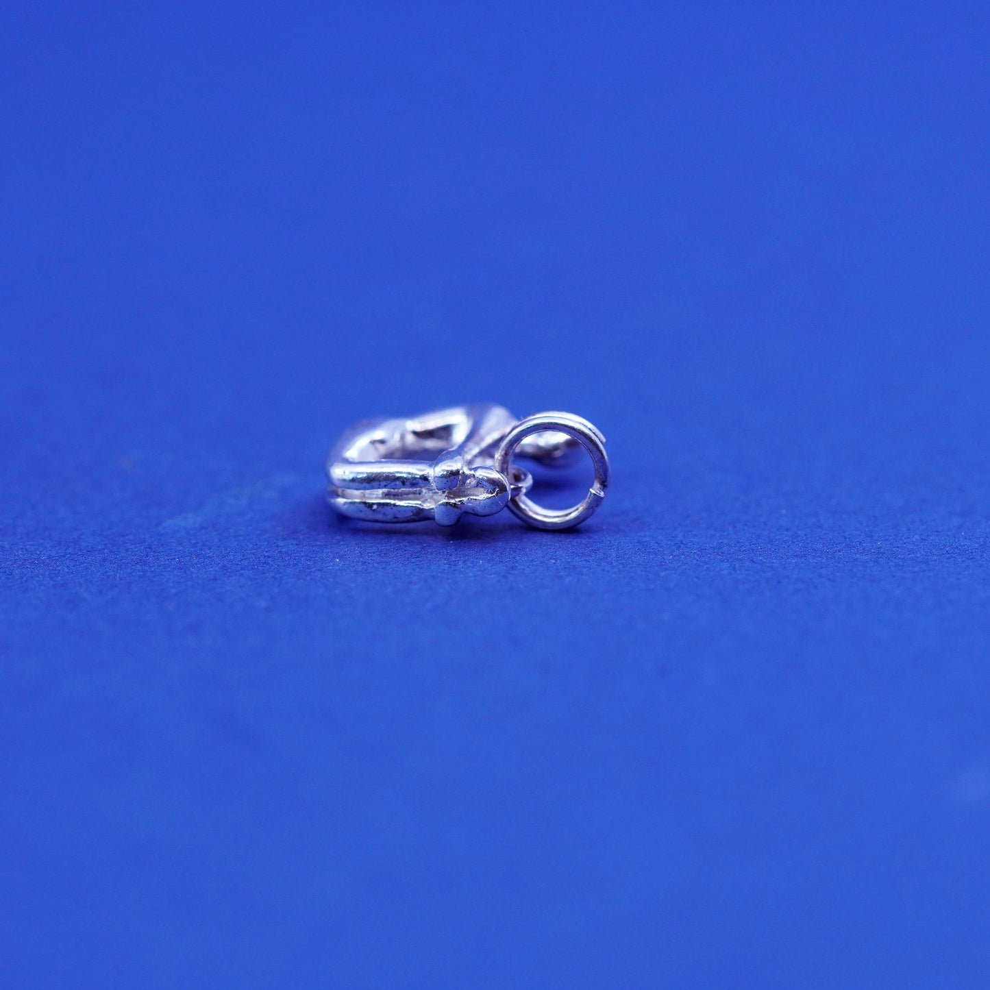 Sterling silver handmade pendant, 925 yoga girl charm