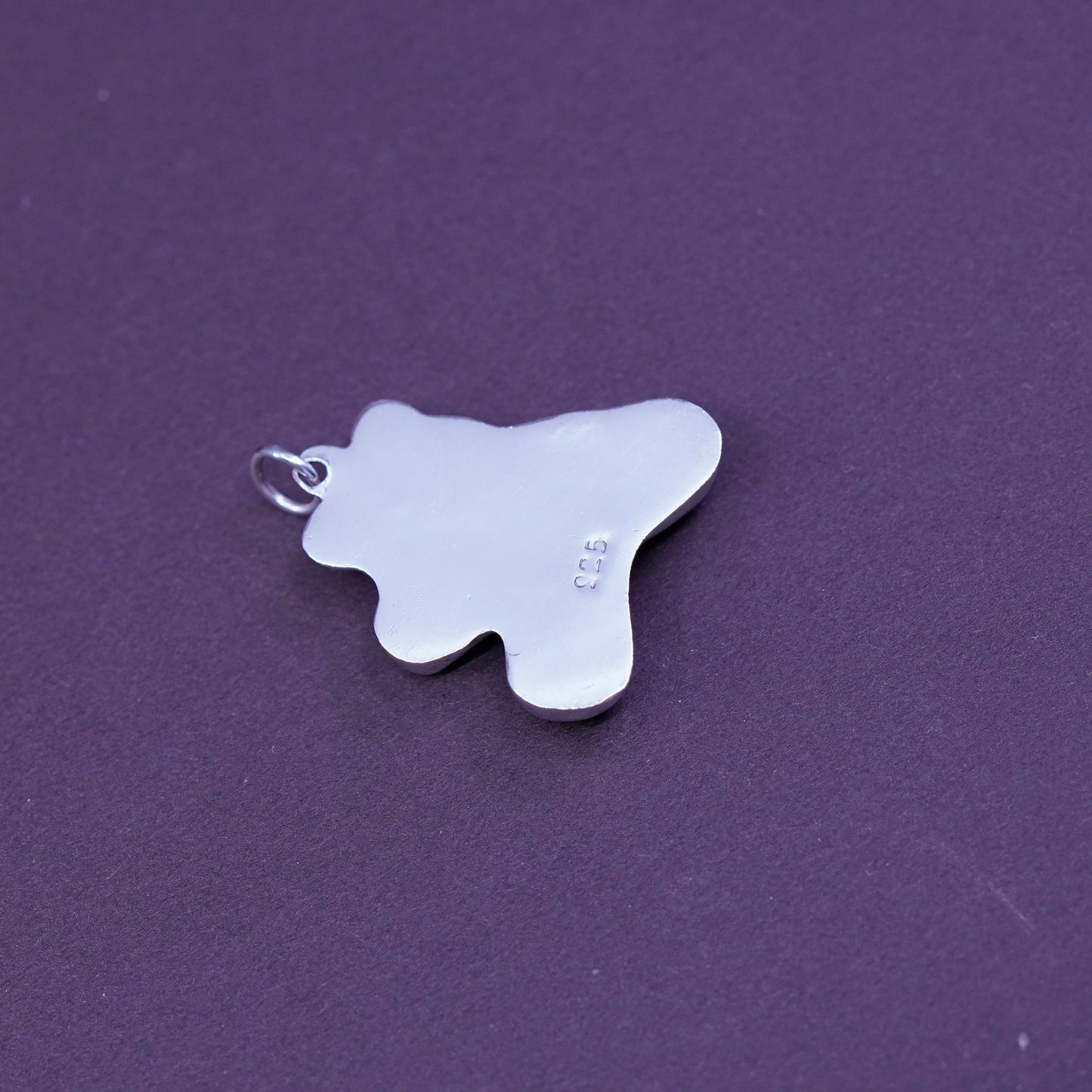 Vintage sterling silver handmade pendant, 925 teddy bear pendant