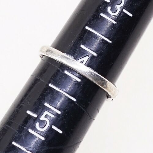Sz 4, Vtg Solvar Sterling Silver Handmade Ring, 925 claddagh Heart W/ Marcasite