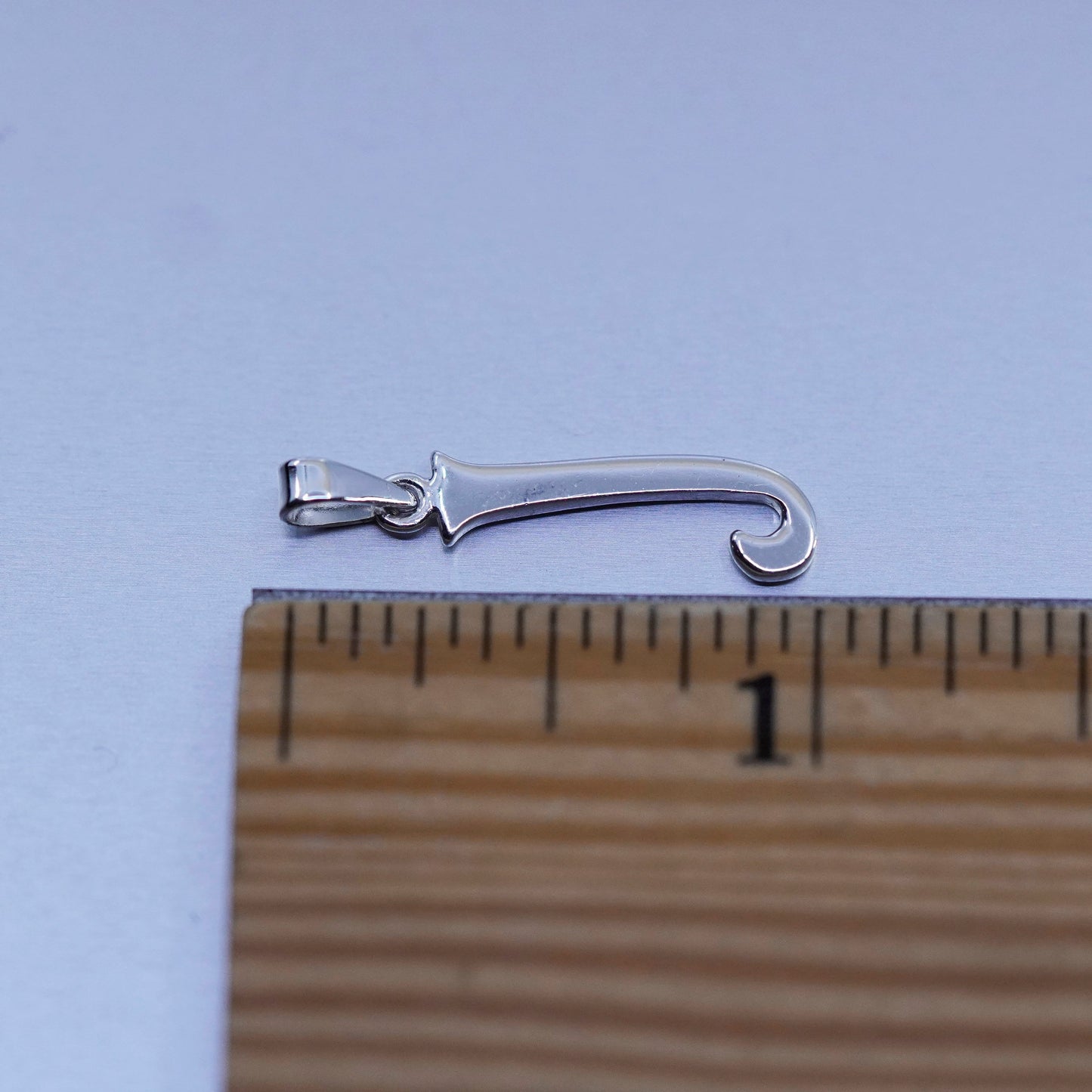 Vintage Sterling 925 silver handmade charm, initial monogram “J"