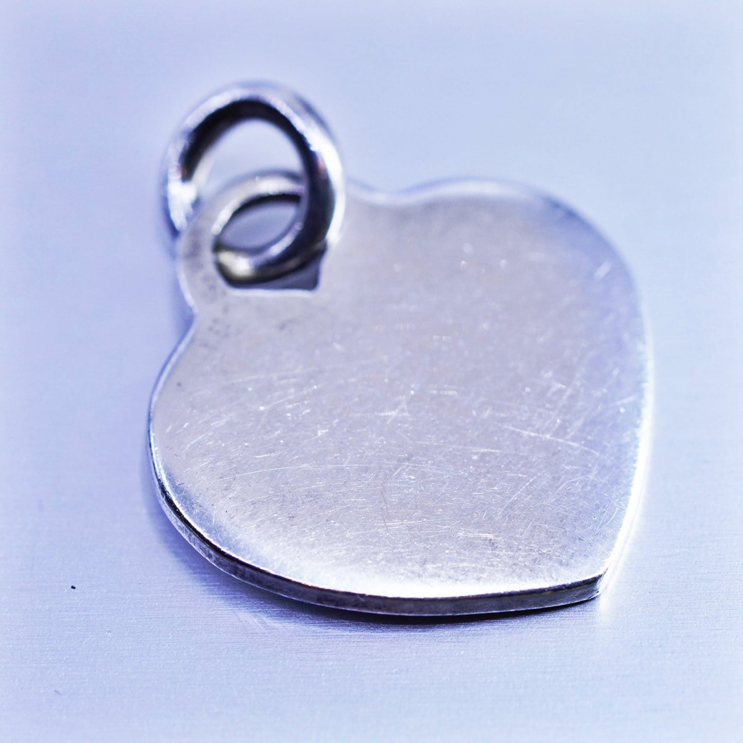 antique sterling 925 silver heart charm pendant