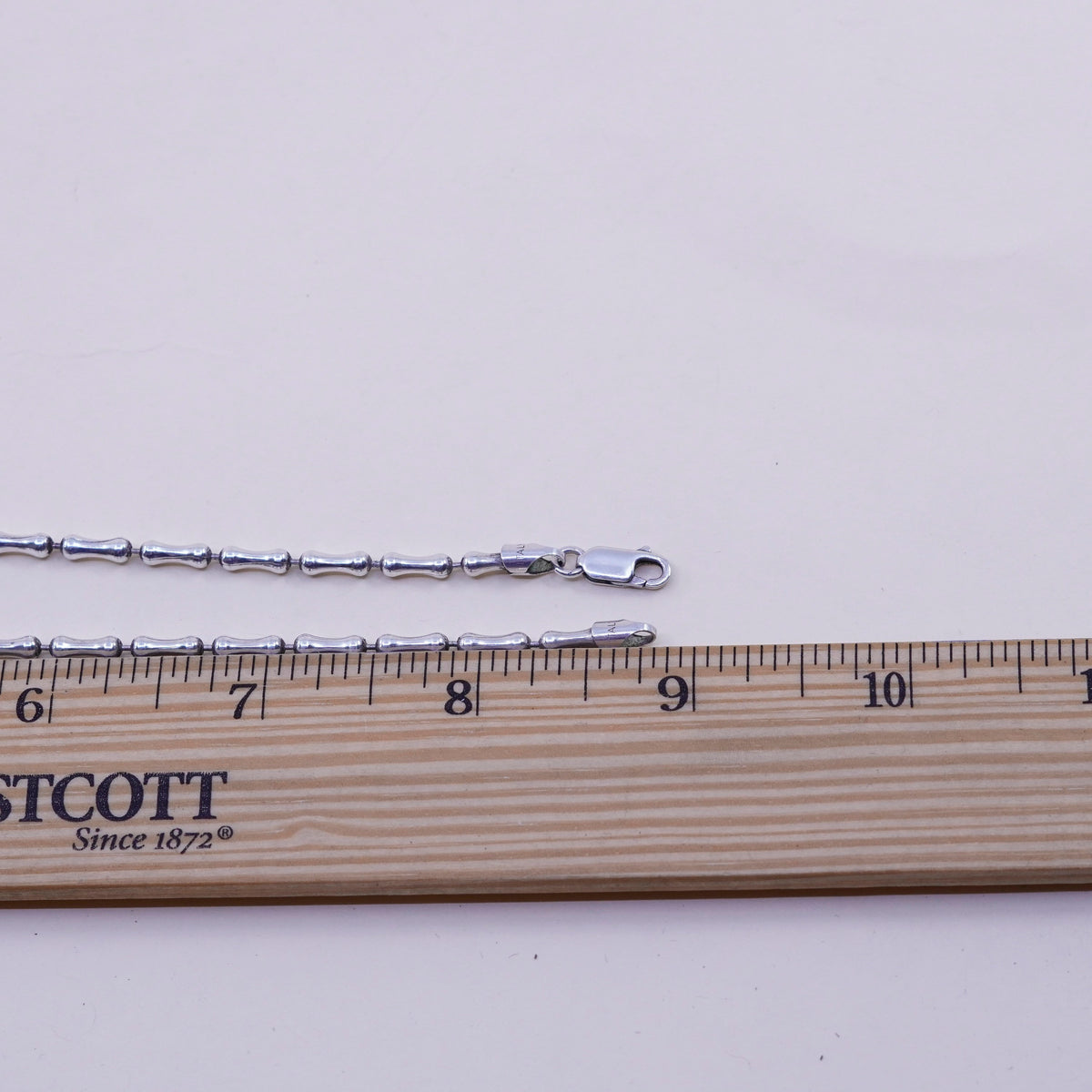 18”, 3mm, Vintage sterling silver bone chain, 925 necklace