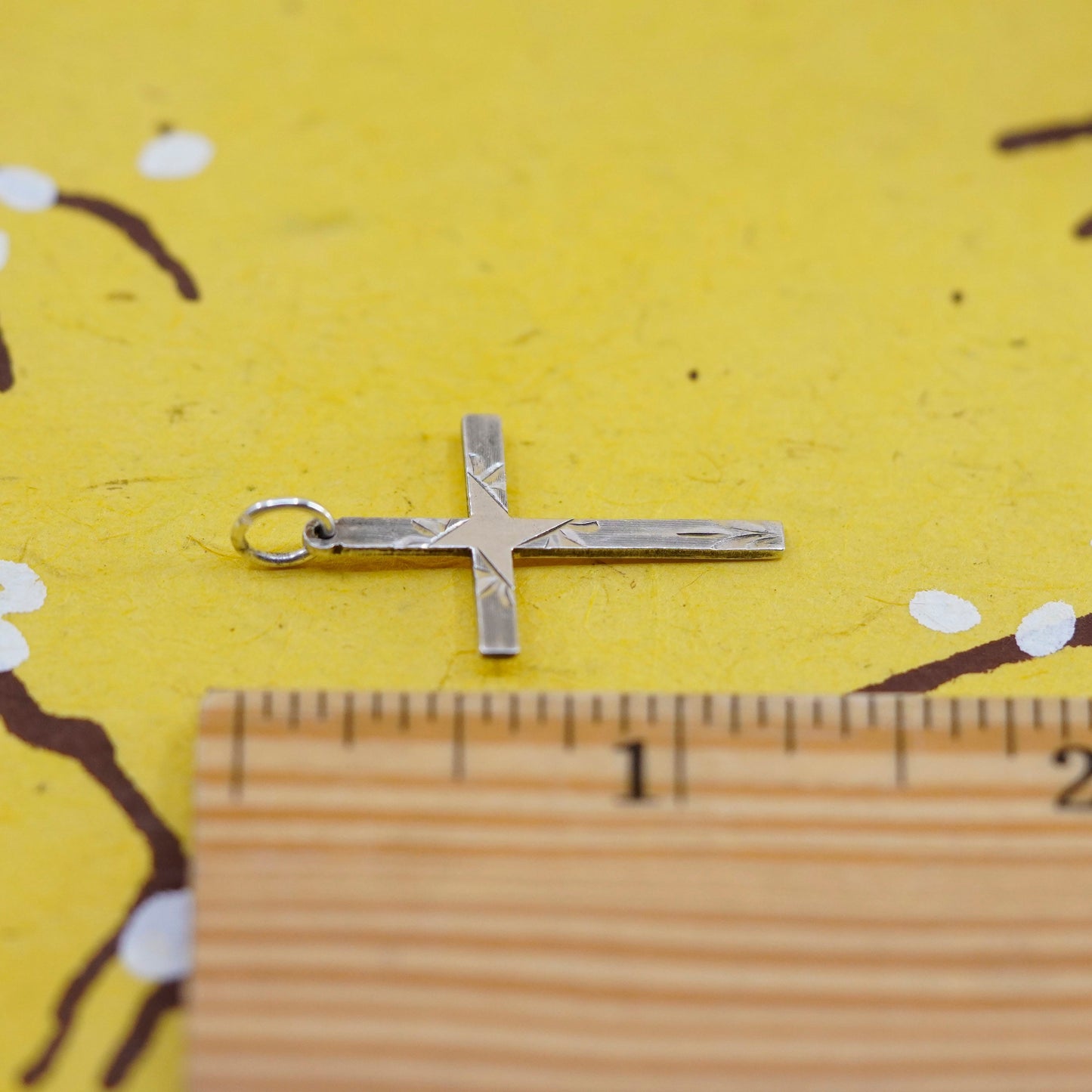 Vintage Mexico Sterling silver handmade pendant, 925 cross