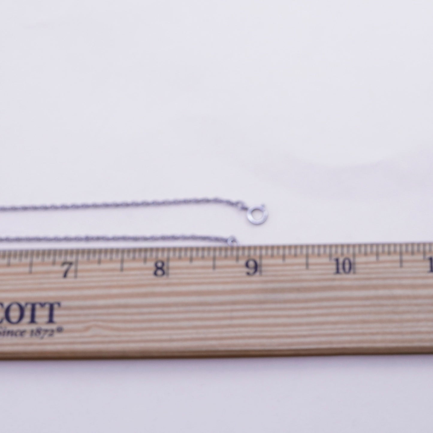 18” 1.6mm, vintage sterling silver necklace, 925 Singapore rope chain