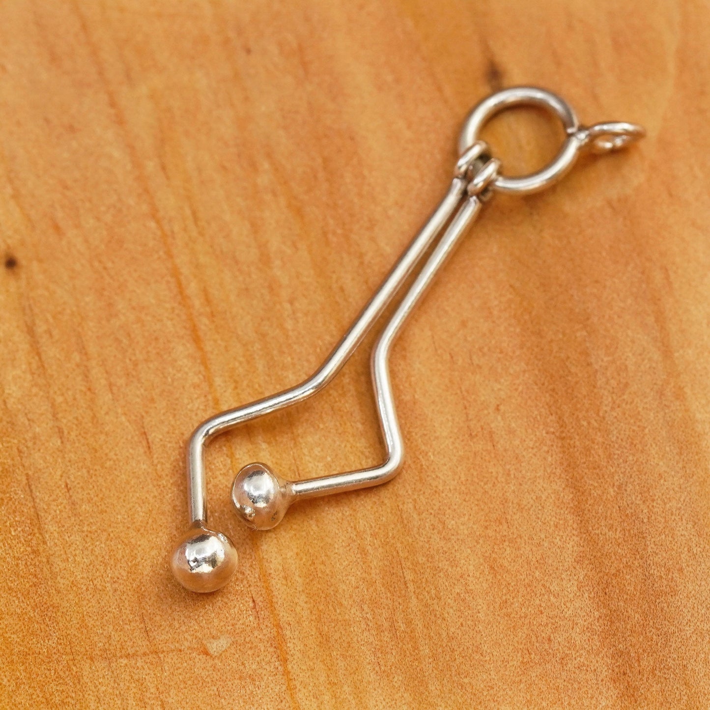 Vintage Sterling silver handmade pendant, 925 beads