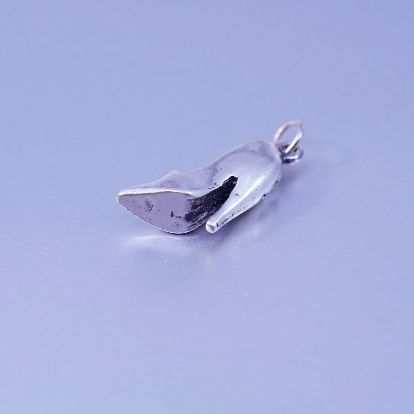 antique sterling 925 silver handmade high heel pendant charm