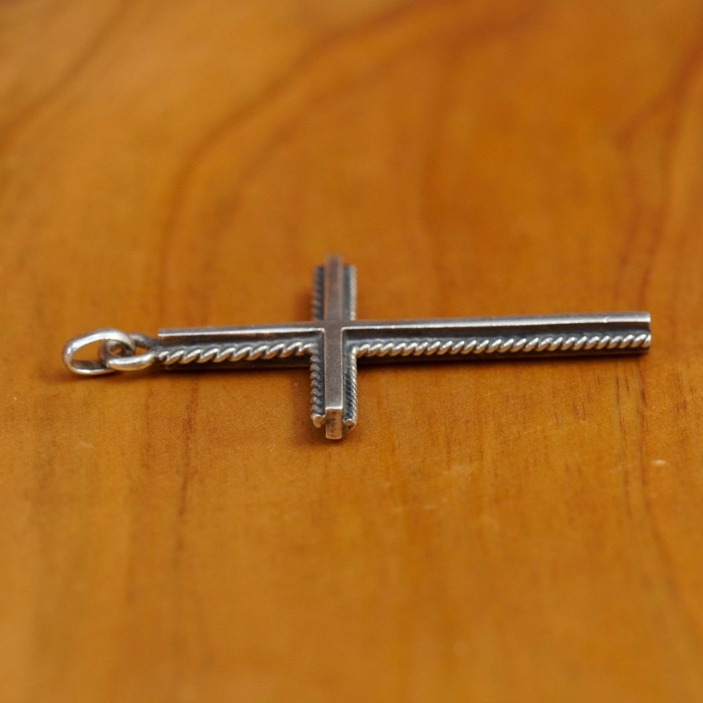 Vintage Sterling silver handmade pendant, 925 cross