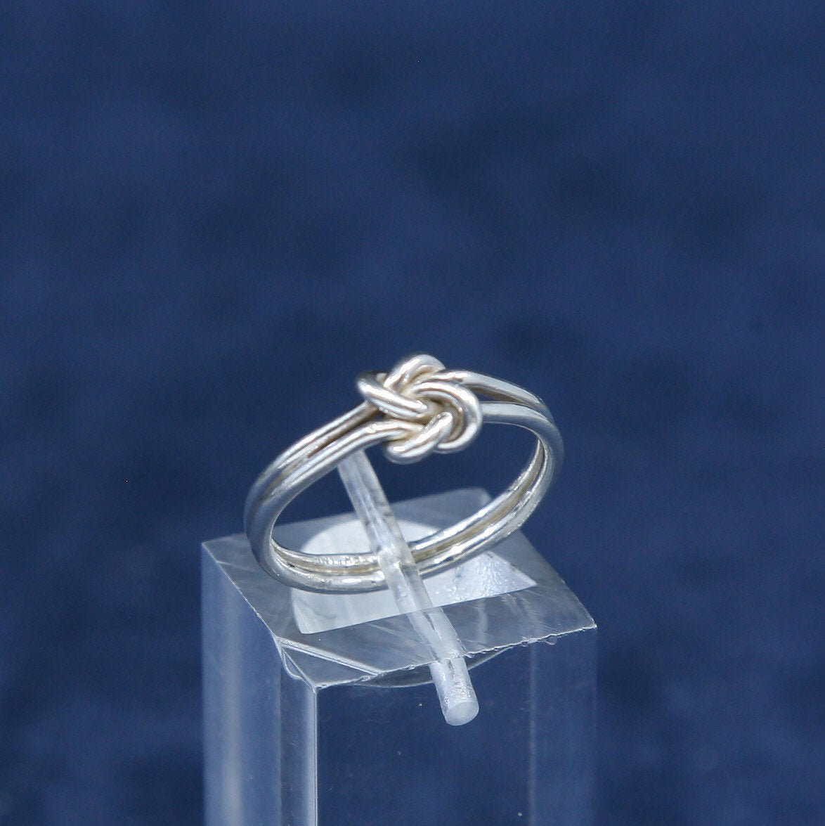 sz 6, vtg sterling silver ring, 925 wired knot band